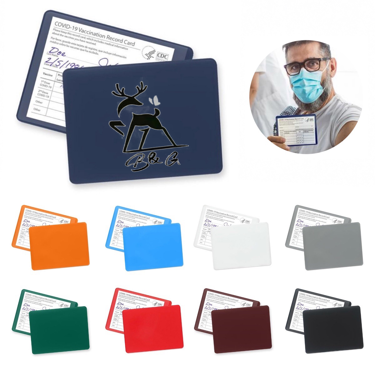 Vaccination Record PVC Card Protector Holders