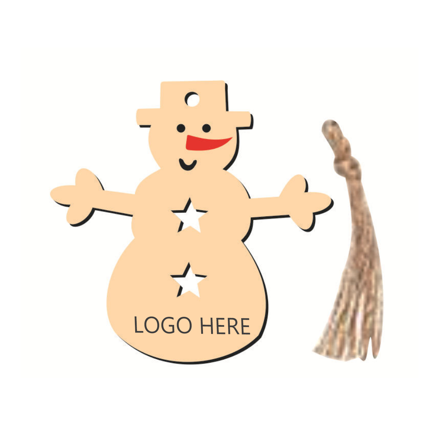 Snowman Christmas Wood Pendant 10 Pieces Set