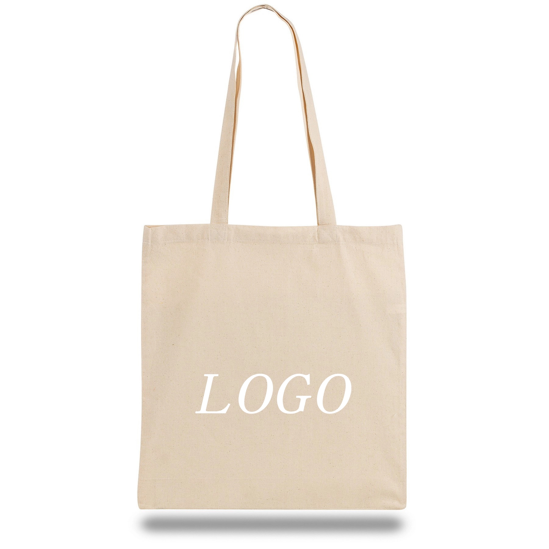 Natural Canvas Convention Tote Bag with Shoulder Strap - 1 C