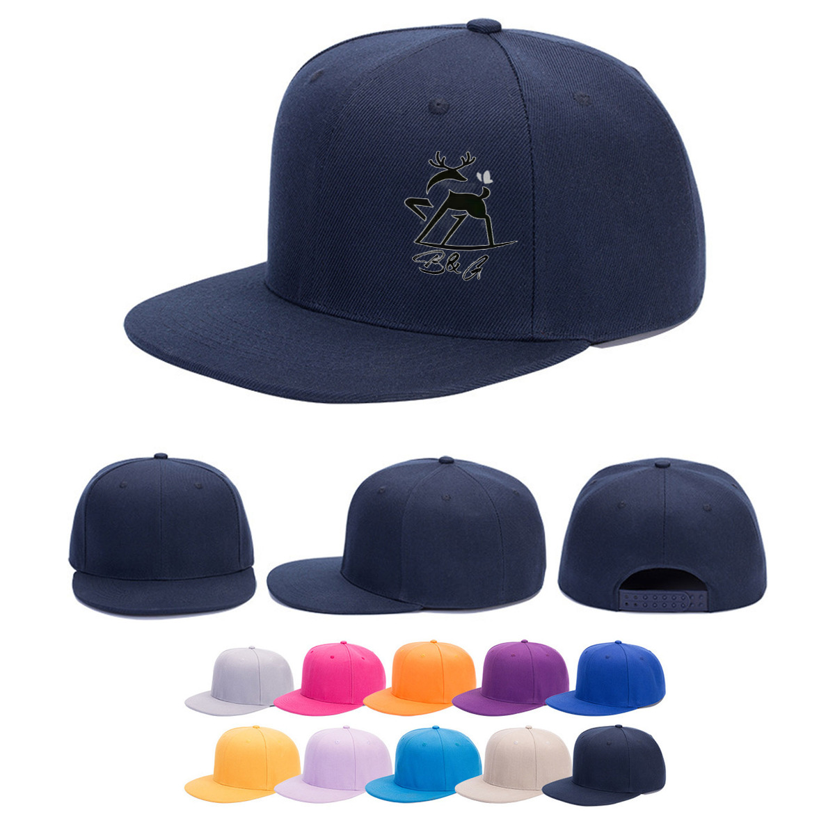 Customized Flat Brim Hip Hop Baseball Cap