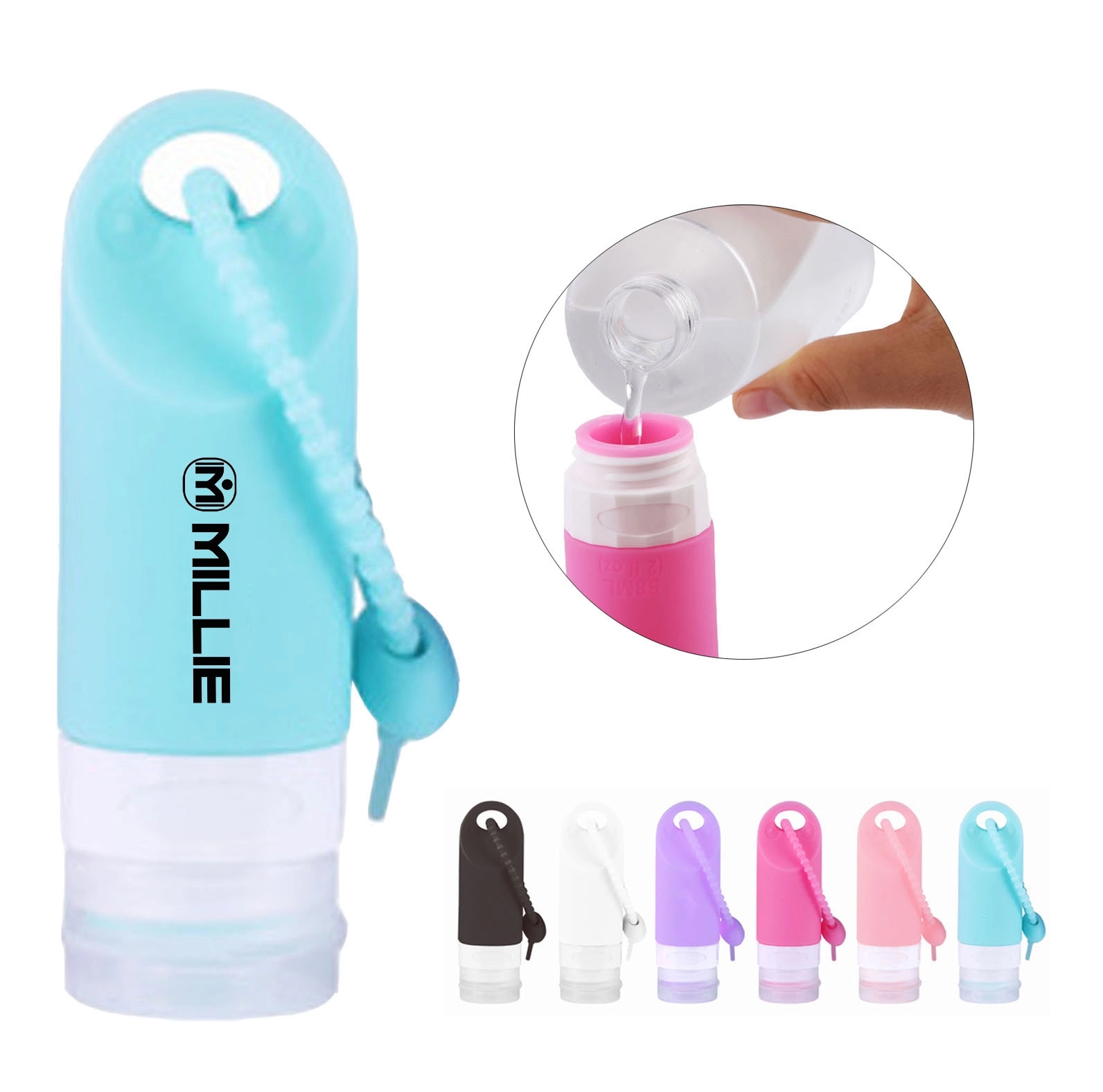 Sanitizer Dispenser Bottles with Silicone Bandage
