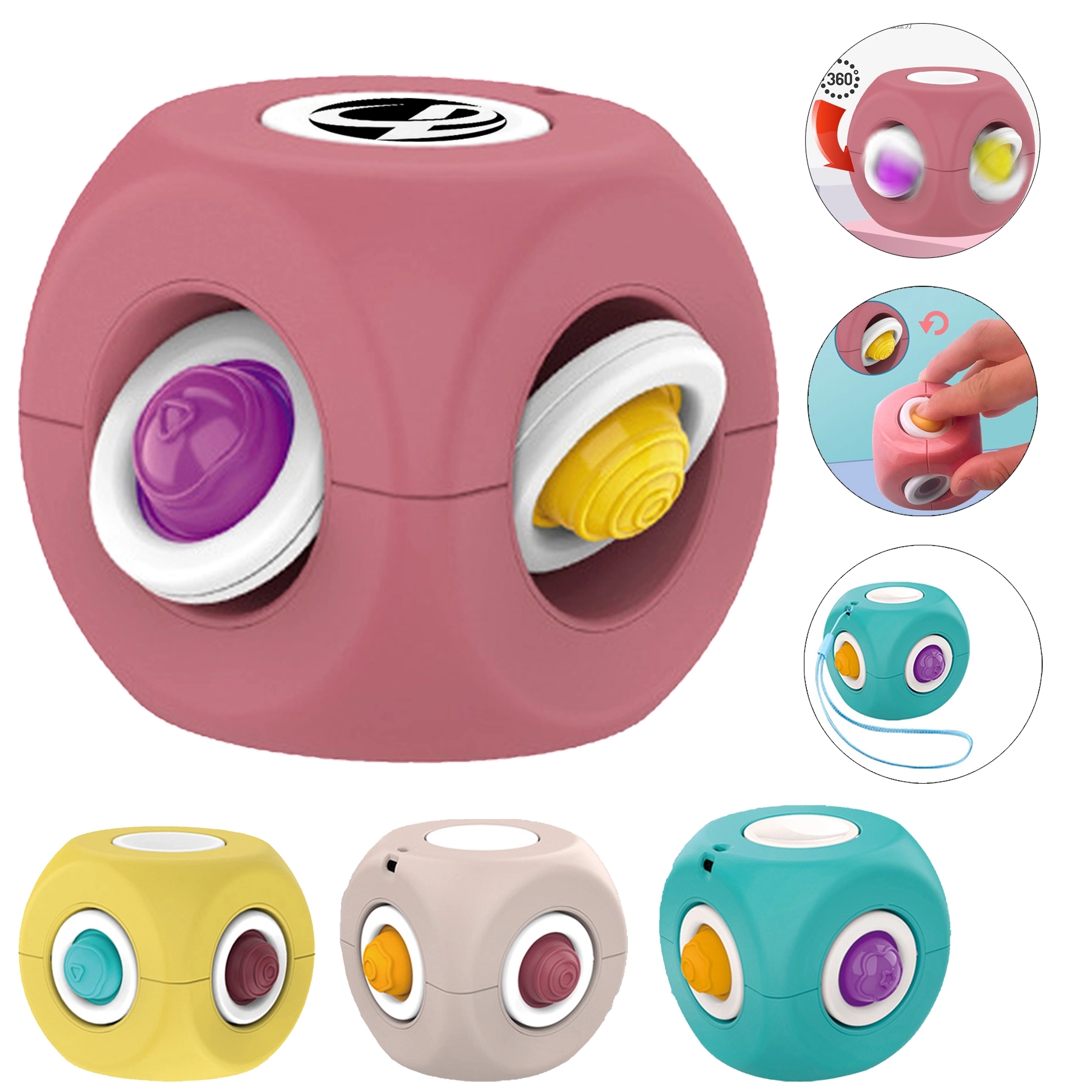 Rotatable Simple Dimple Fidget Toy Stress Relief Pop