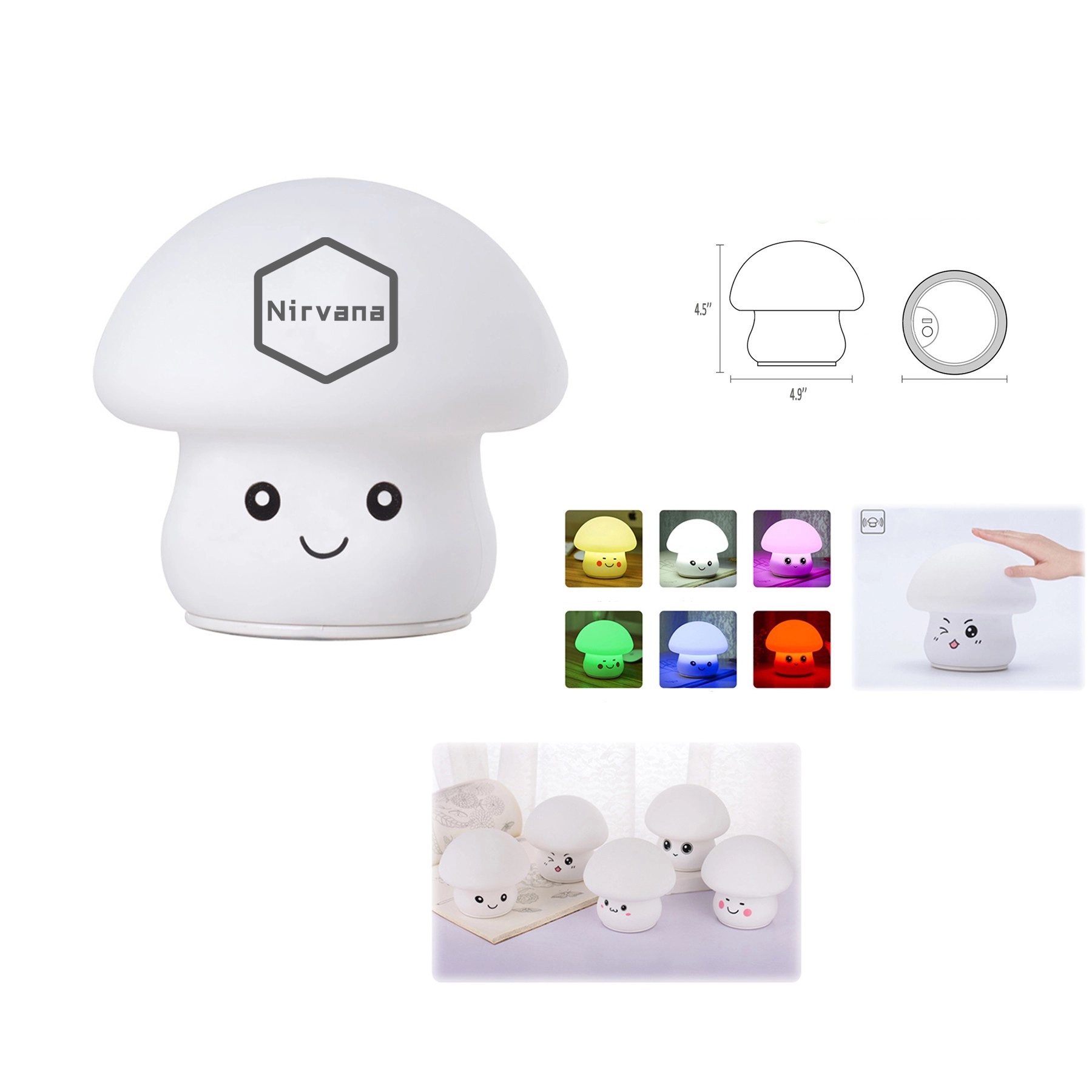 Silicone Touch Control Night Light Lamp