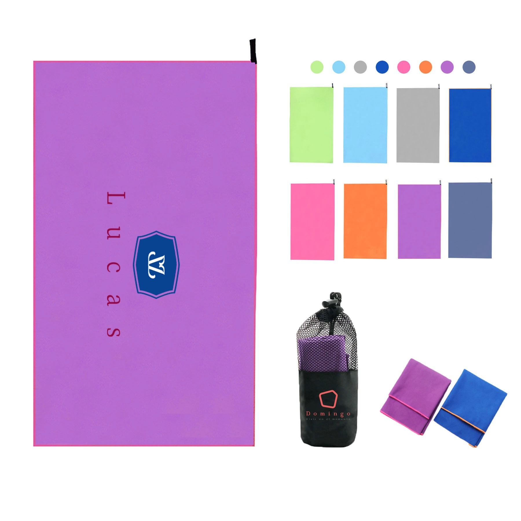 Fast Drying Microfiber Sport Towel With Small Bag