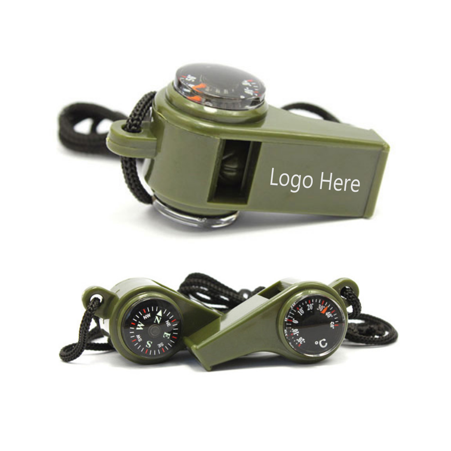 3-in-1 Compass Thermometer Whistle