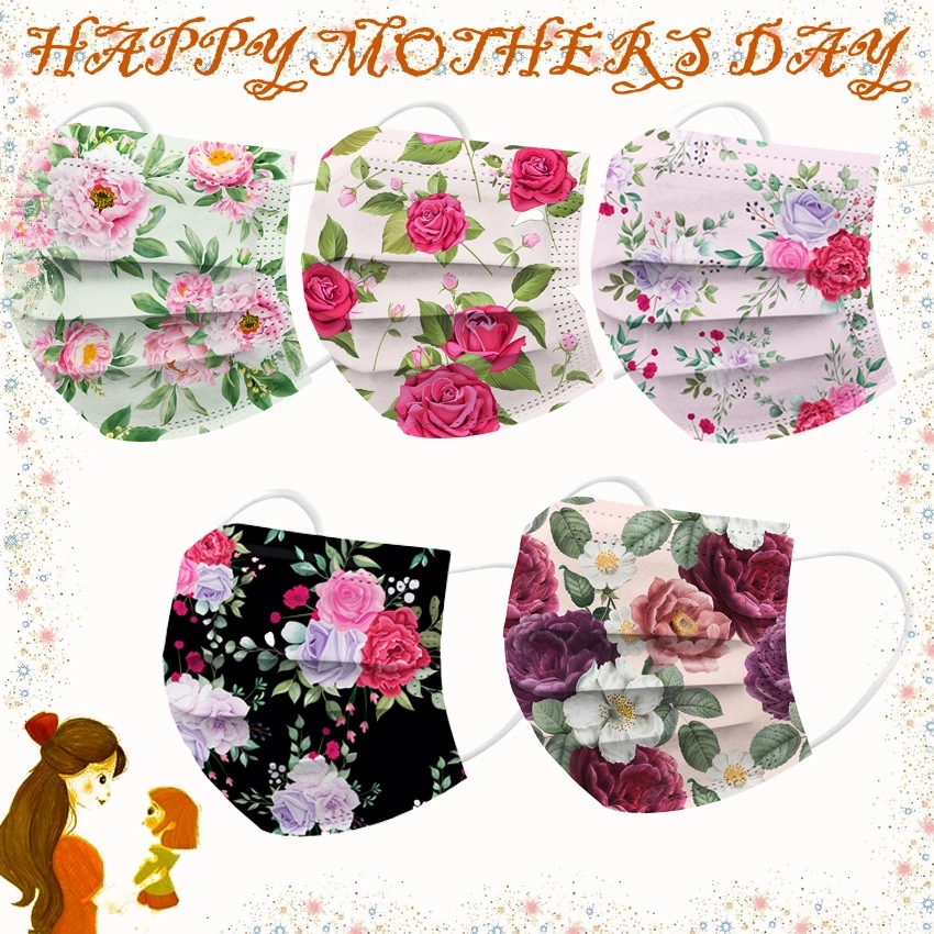 Mother's Day Print Disposable Masks