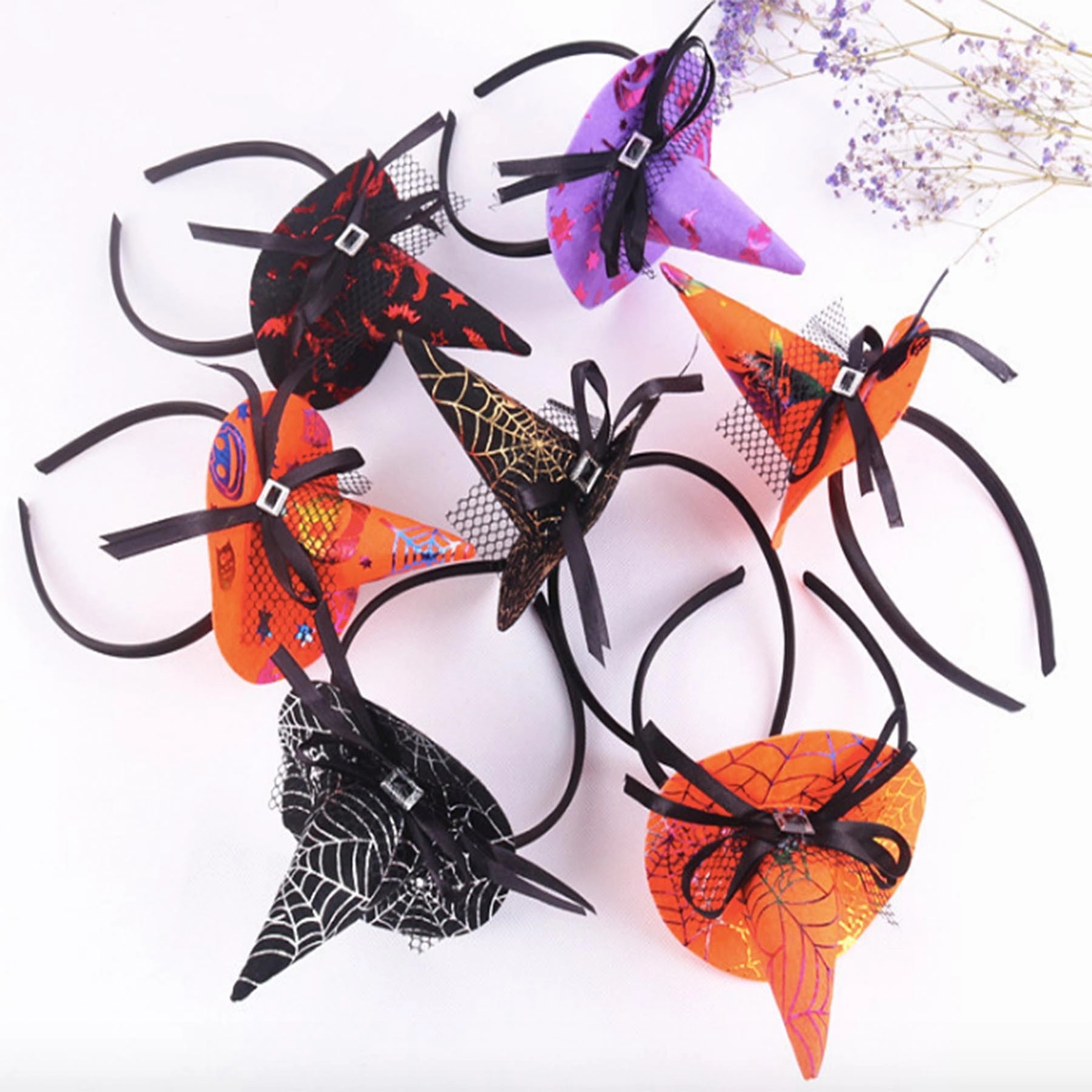 Halloween Witch Feather Hat Headband