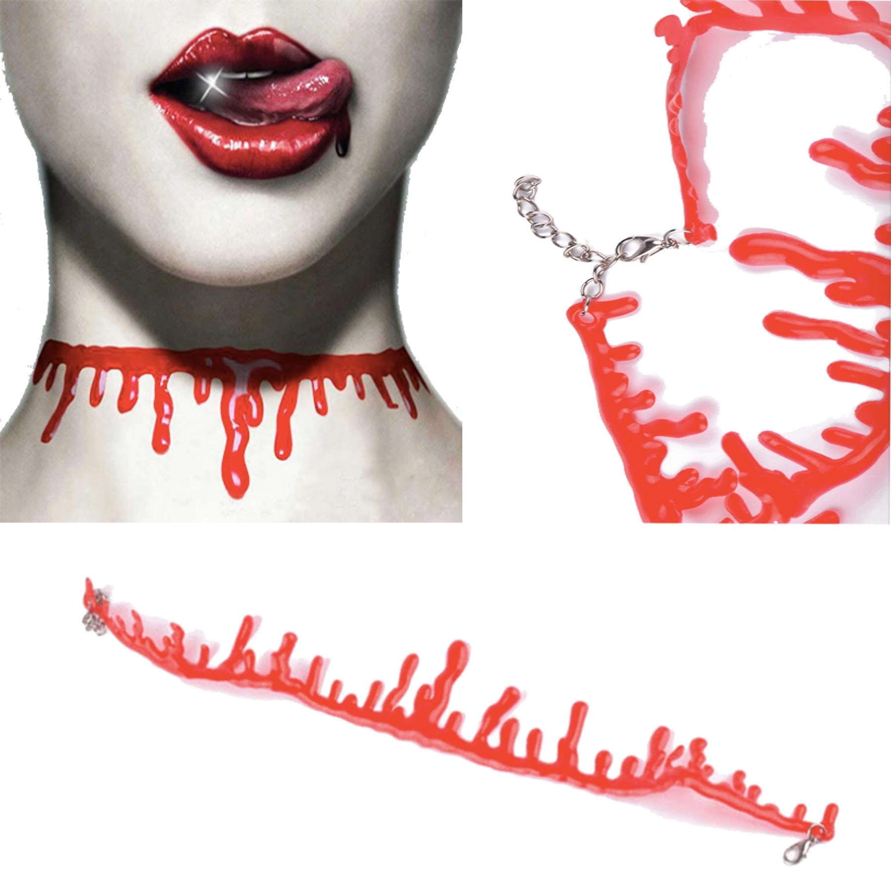 Halloween Dripping Blood Necklace