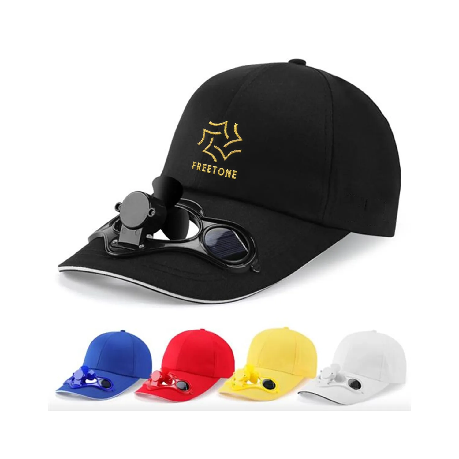 Solar Power Cooling Fan Baseball Cap