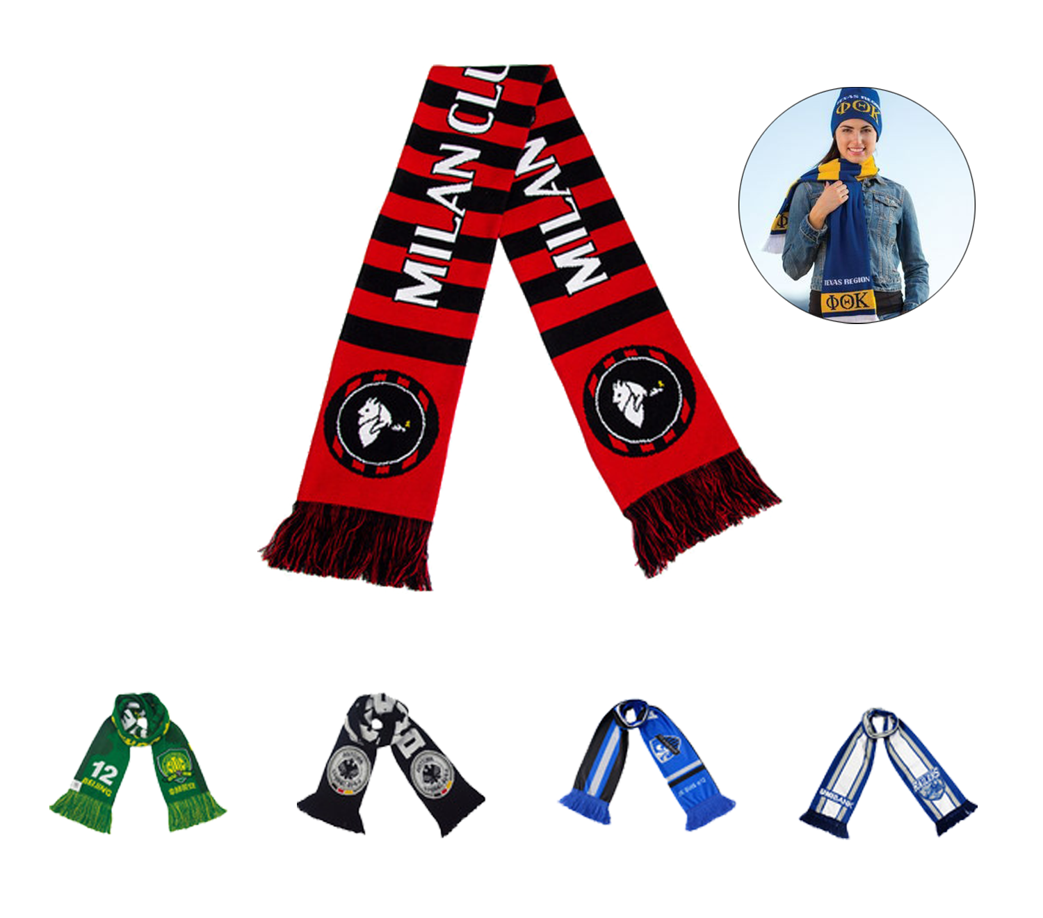 Knit Scarf With Fringe