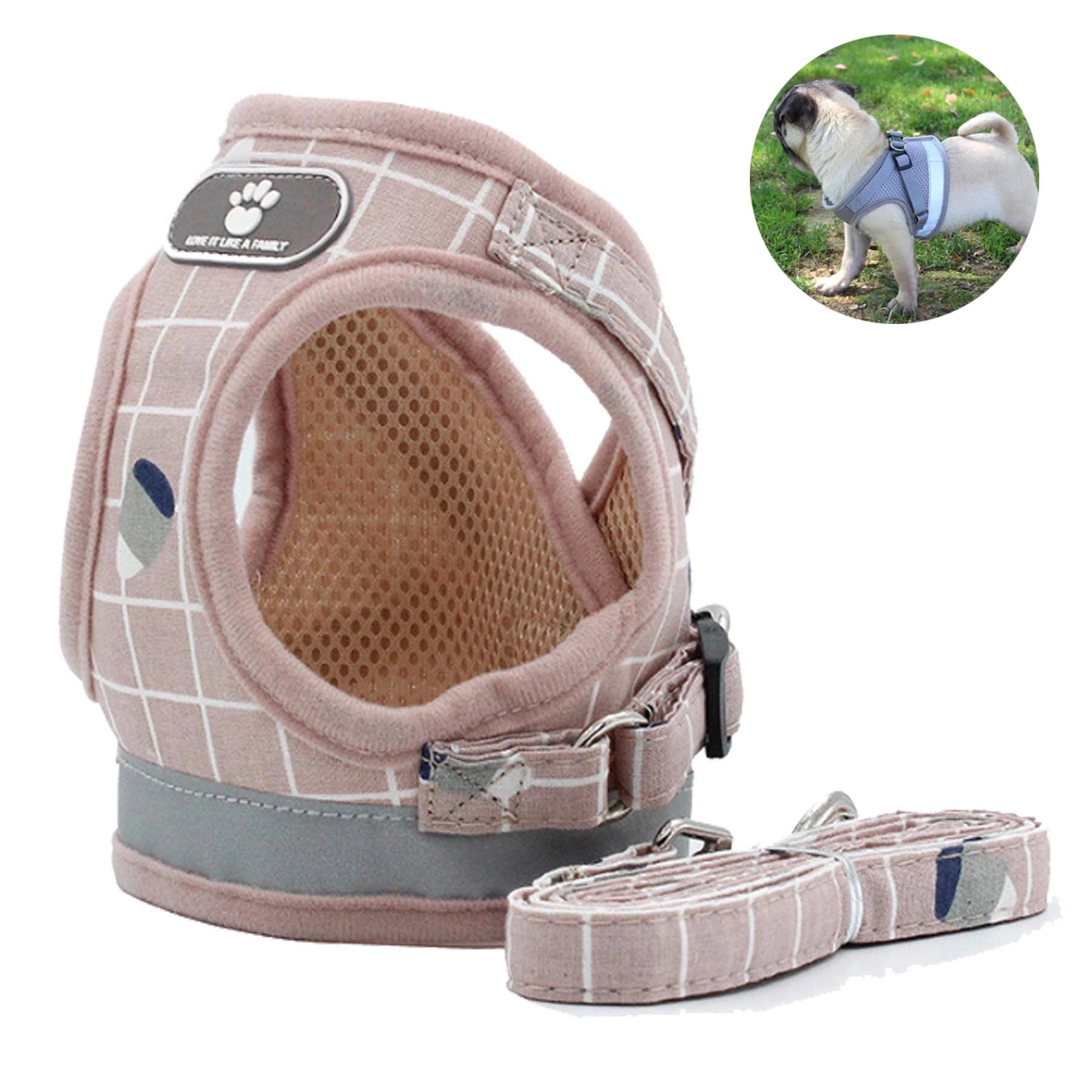 Dog Chest Harnesses with Traction Rope