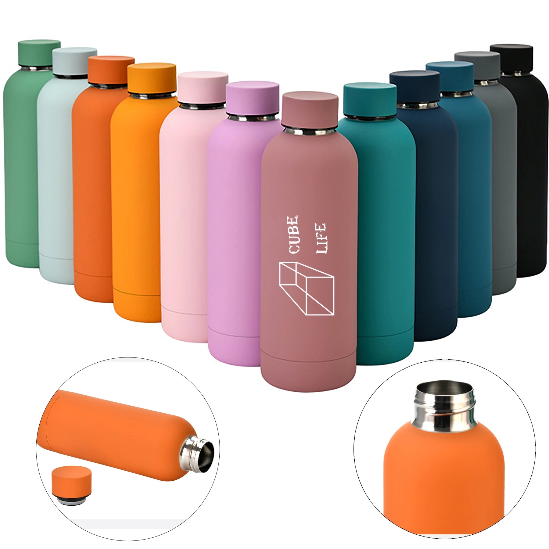 17oz Leakproof Stainless Steel Insulated Sports Water Bottle