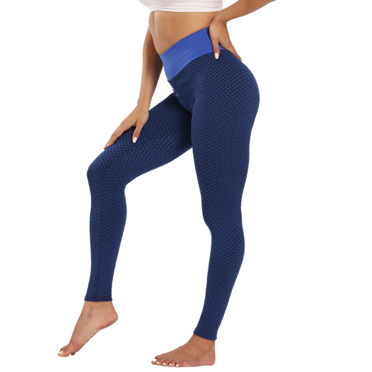 High Waist Honeycomb jacquard yoga pants - Image 7