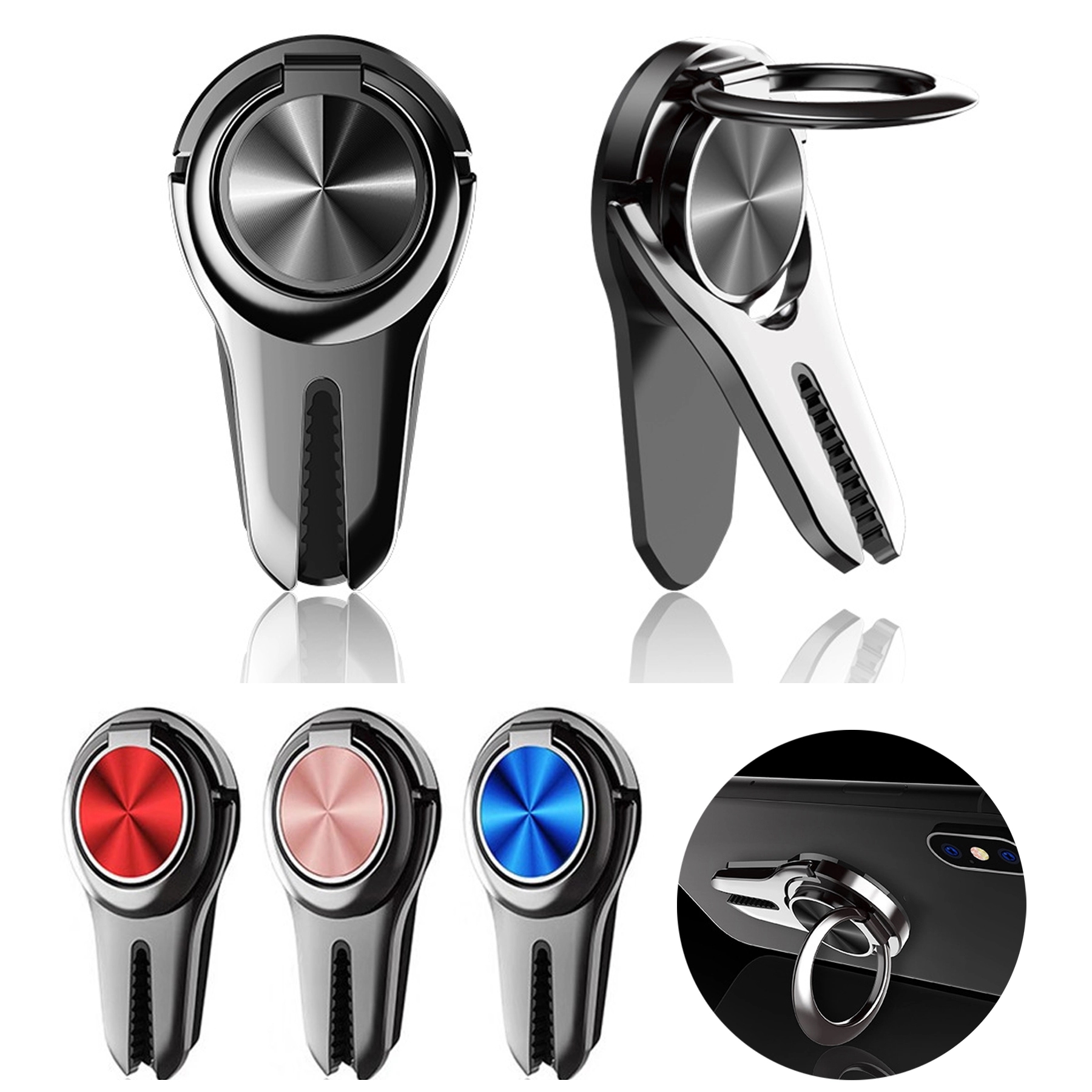 Ring Holder Stand Car Phone Mount 360 Degree Rotation