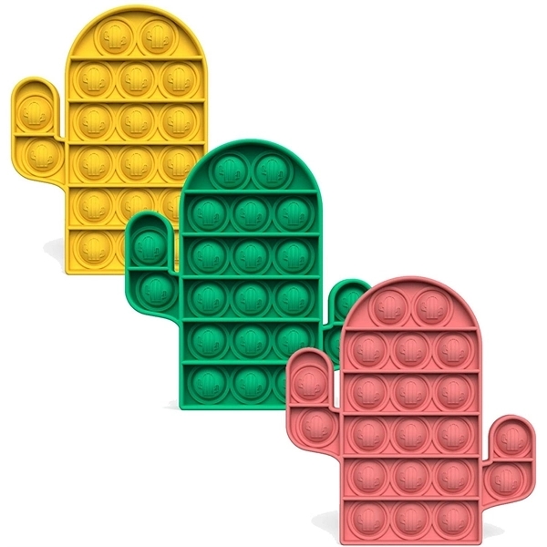 Cactus Shape Silicone Push Pop Bubble Toy