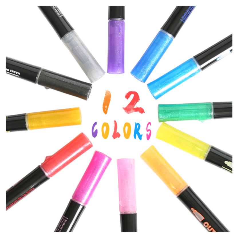 Bullet Tip Gel, Coloured Fluorescence Nite Writer Pen