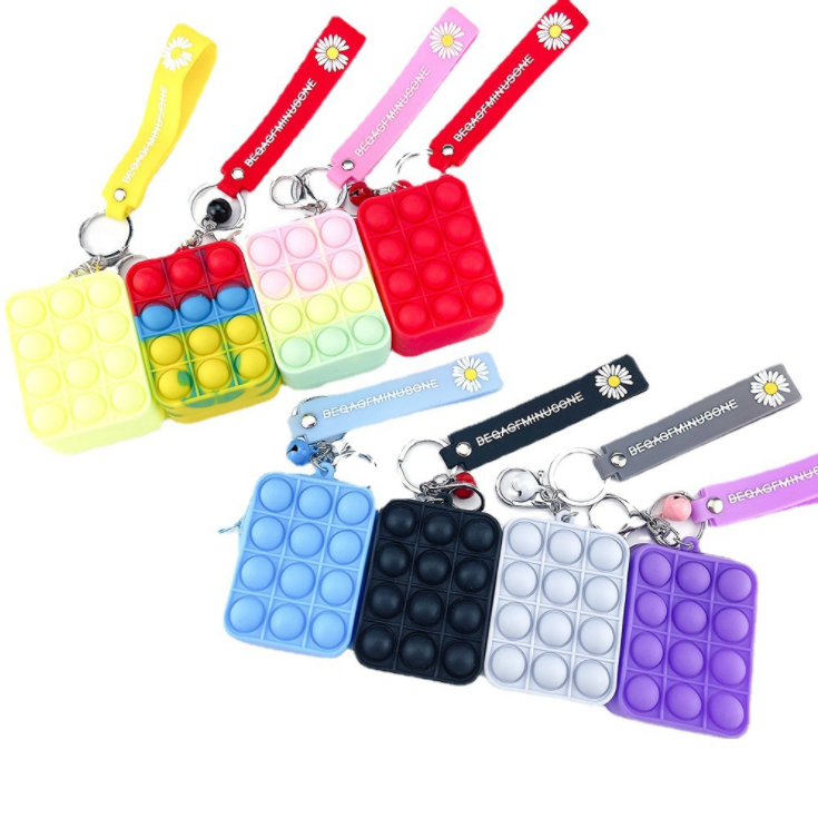 Simple Dimple Fidget Toys Silicone Stress Relief keychain