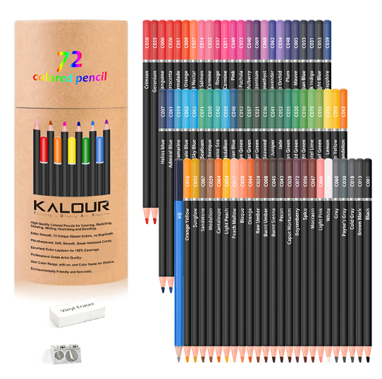 72-Color Colored Pencils for Adult Coloring Books - Image 5