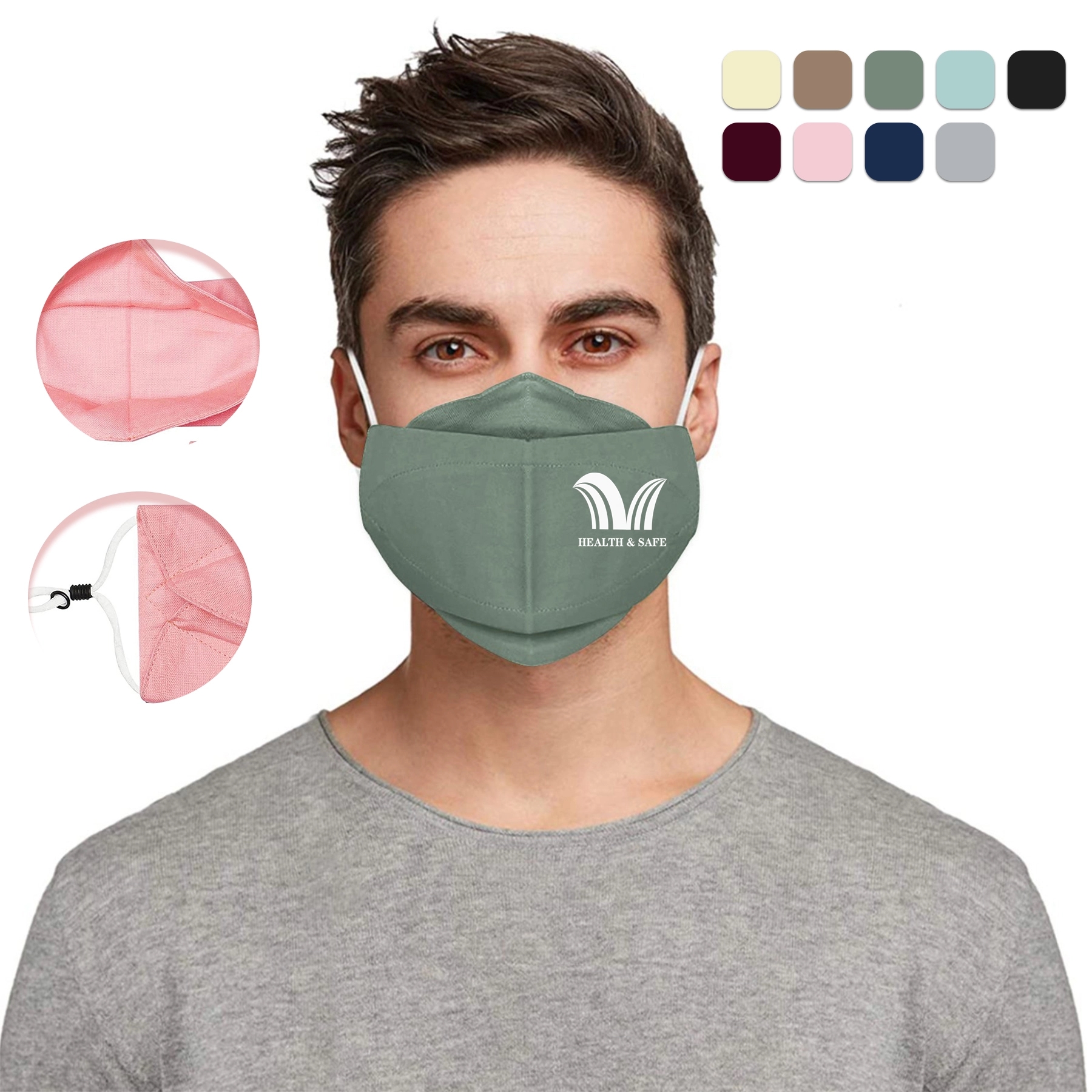 Reusable Cloth Face Masks  Cotton Washable Adjustable