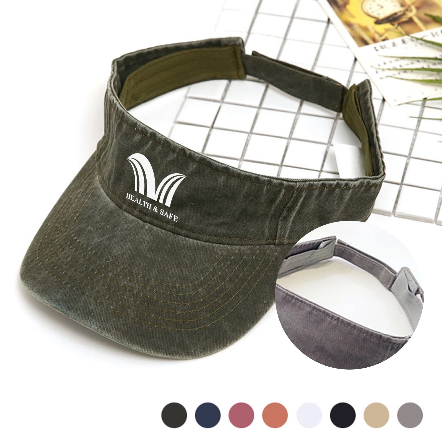 Sun Visor Hats Adjustable Empty Top Cotton Ball Caps