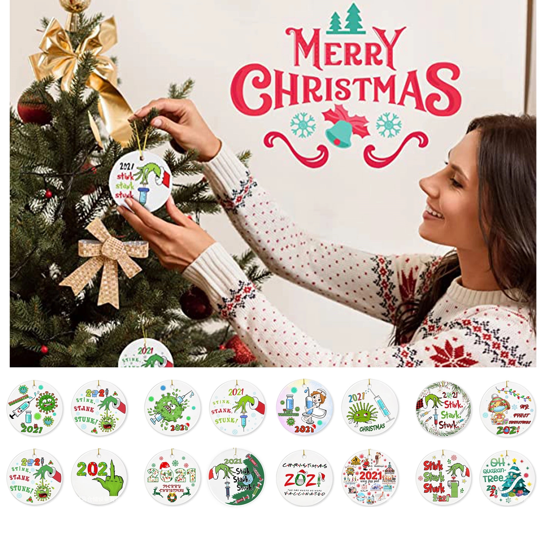 2021 Xmas Christmas Ornament decoration