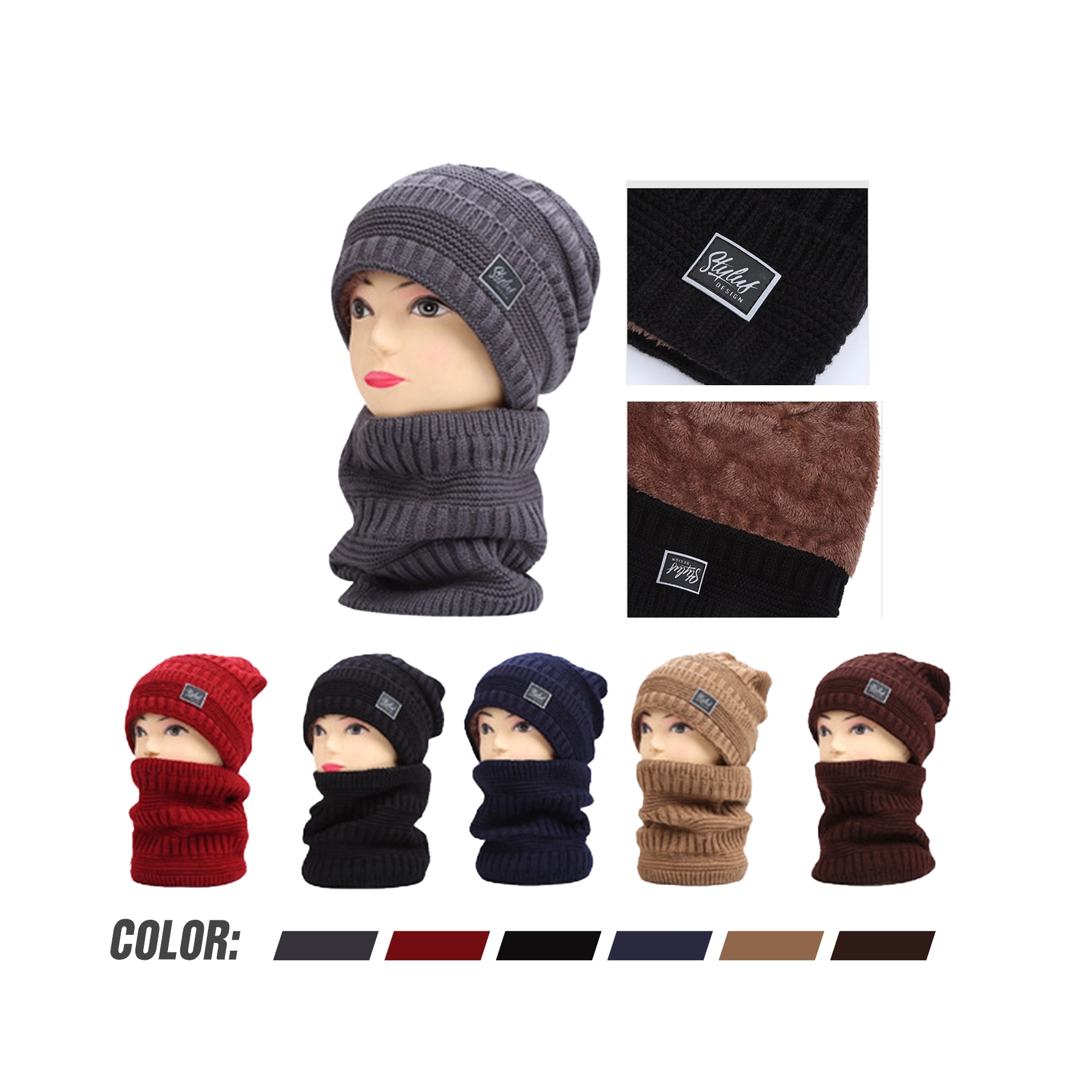 Winter Fleece Neck Gaiter&Ski Tube Scarf