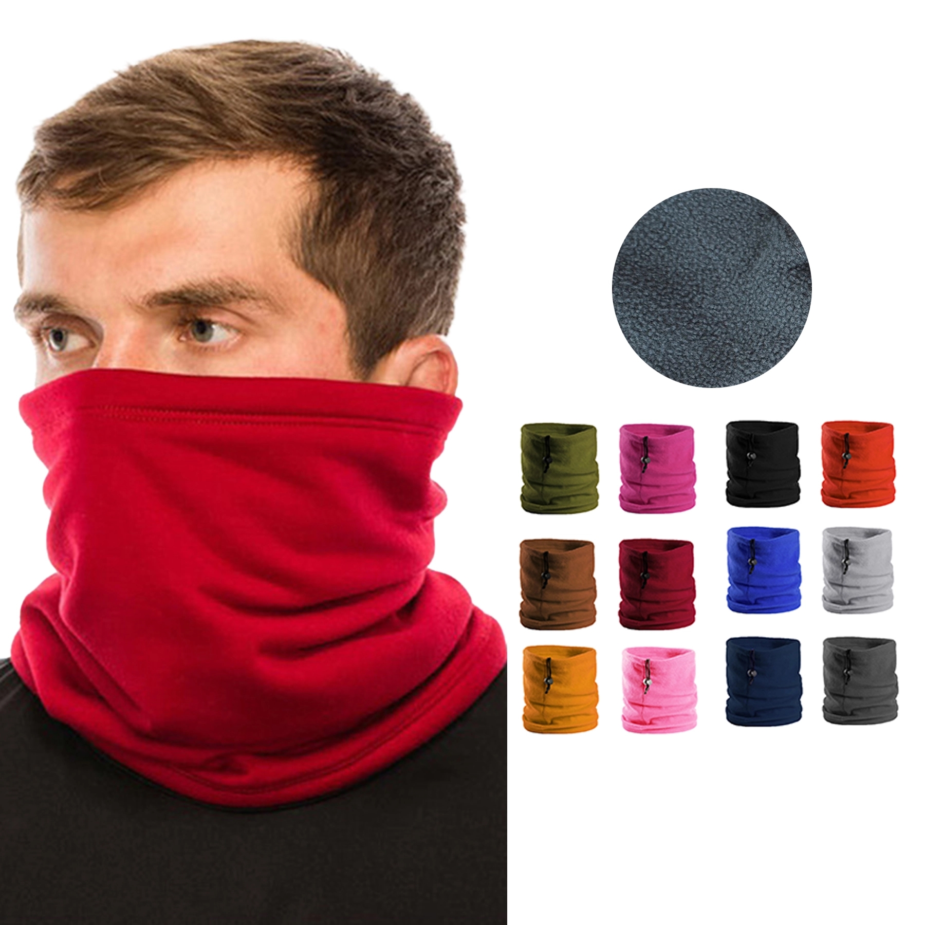 Winter Fleece Neck Gaiter Half Face Mask