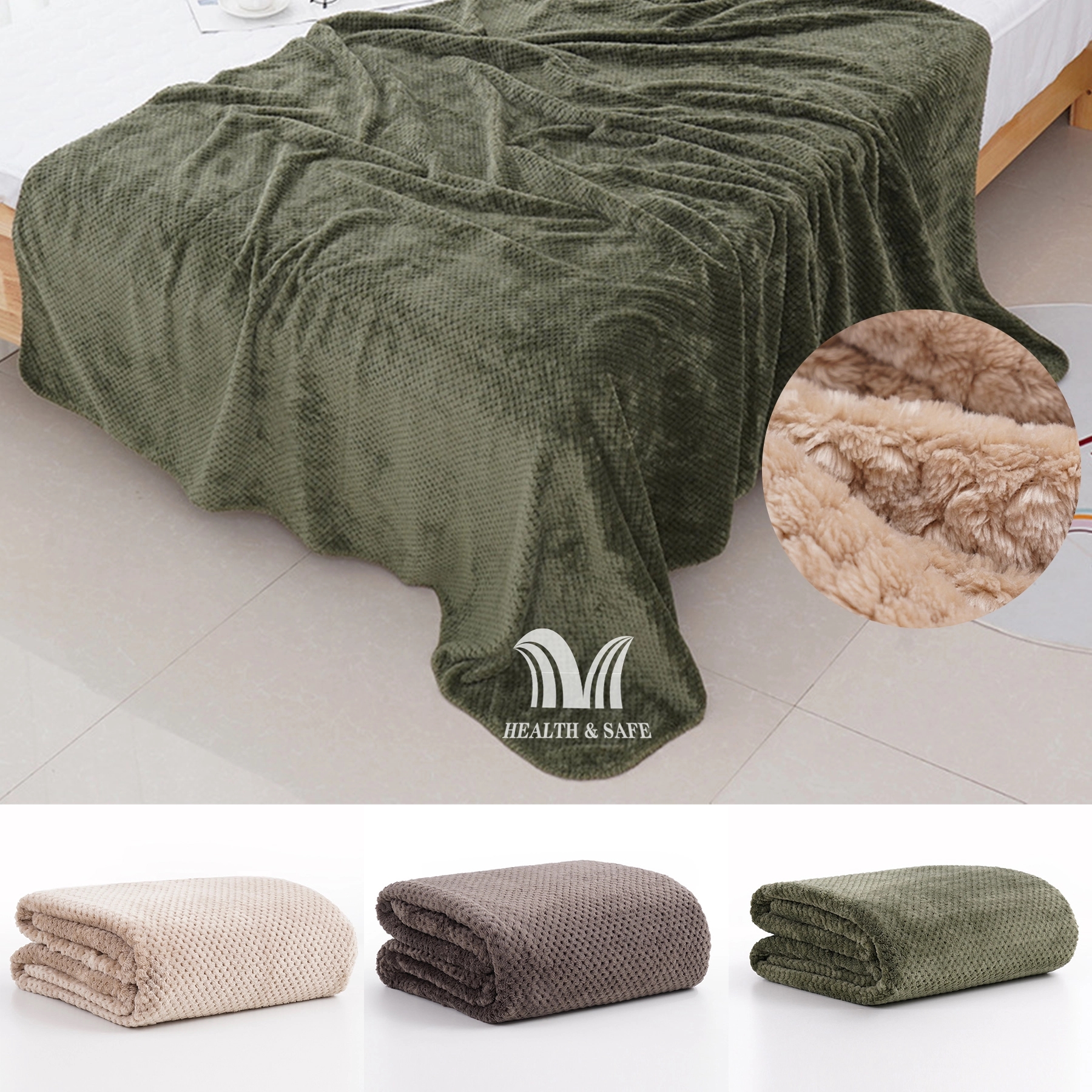 Blanket for Sofa Couch Soft Flannel Fleece