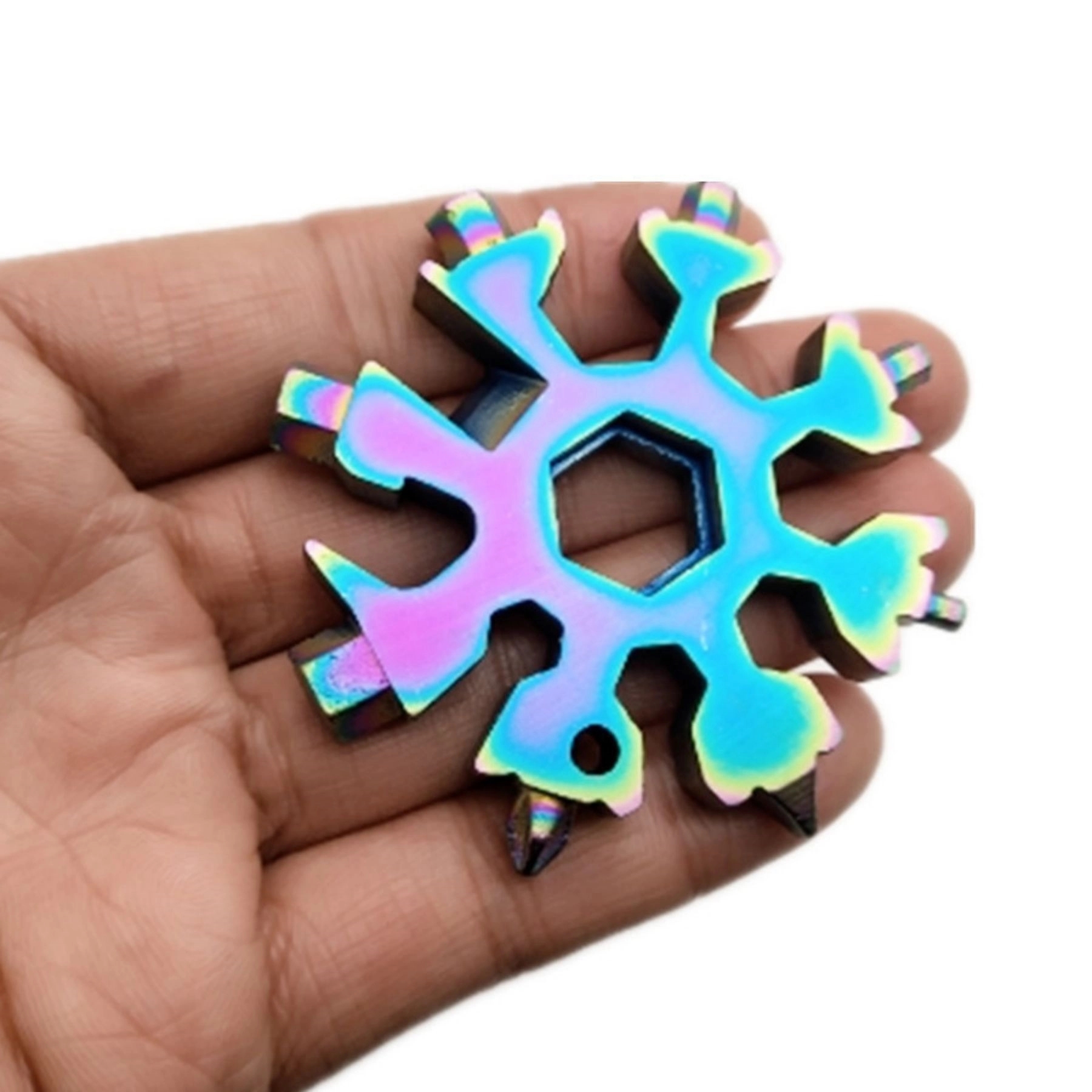 Saker 18-in-1 Snowflake Multi Tool Christmas Gift Keychain - Image 5