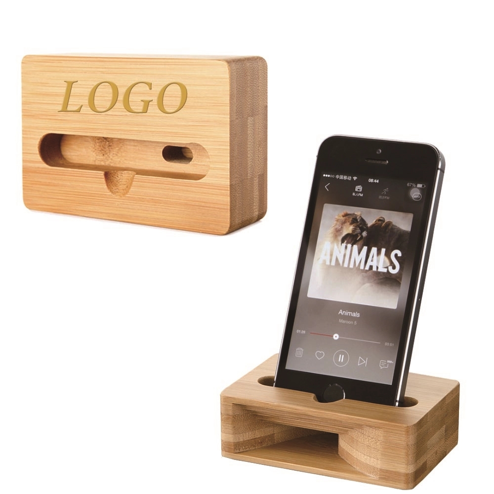 Cell Phone Wooden Speaker Stand Holder