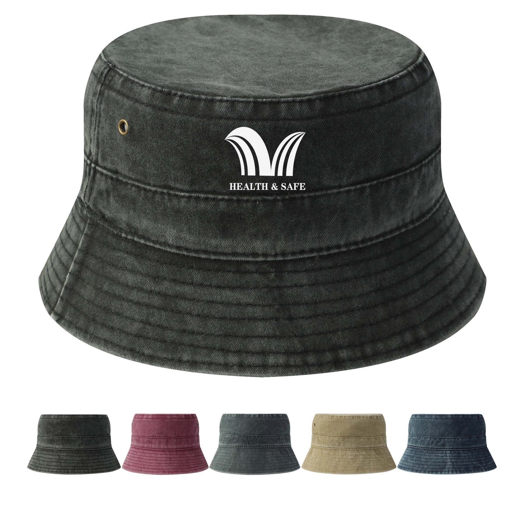 Aging Treatment 100% Cotton  Bucket Hat