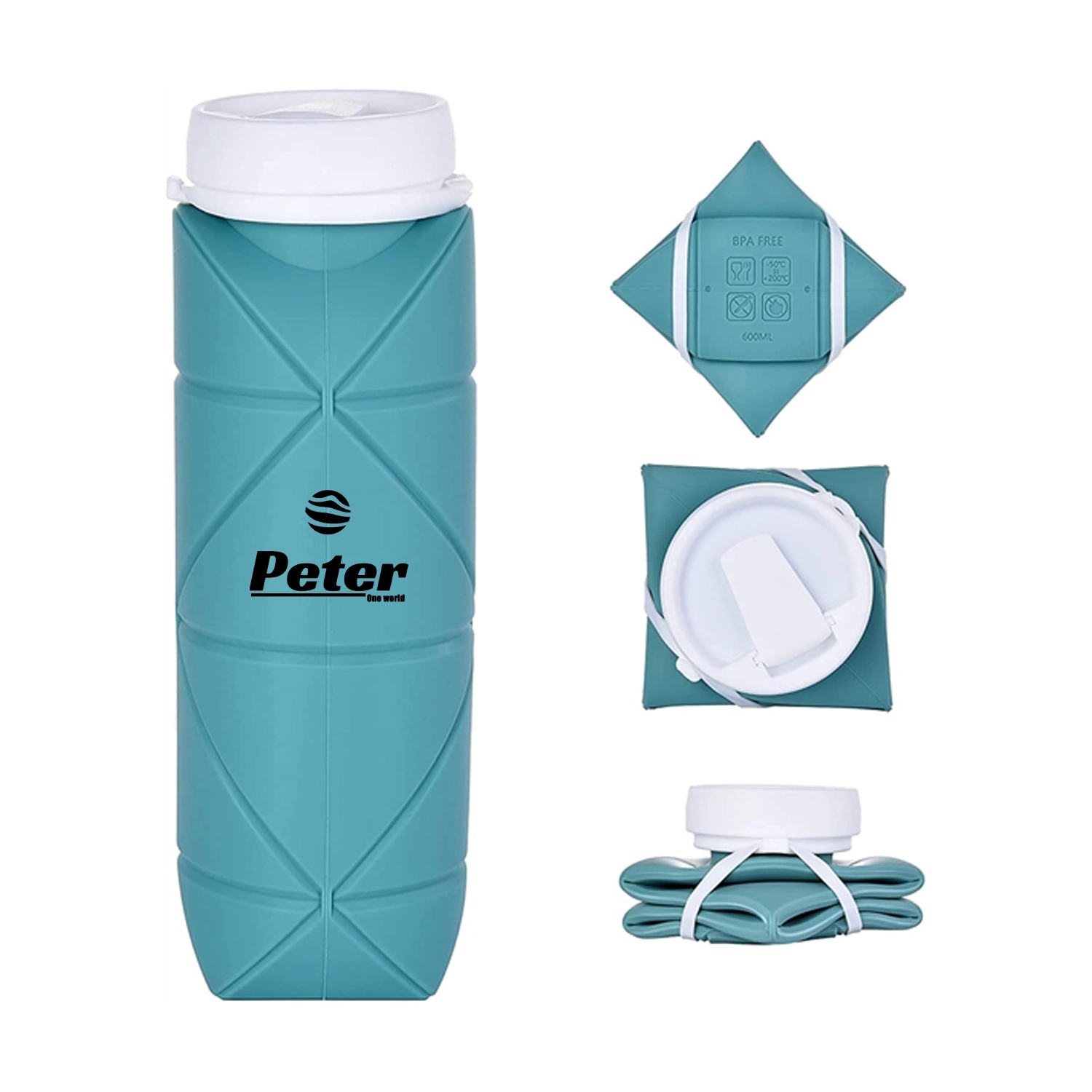 20oz Silicone Foldable Travel Sports Botttle