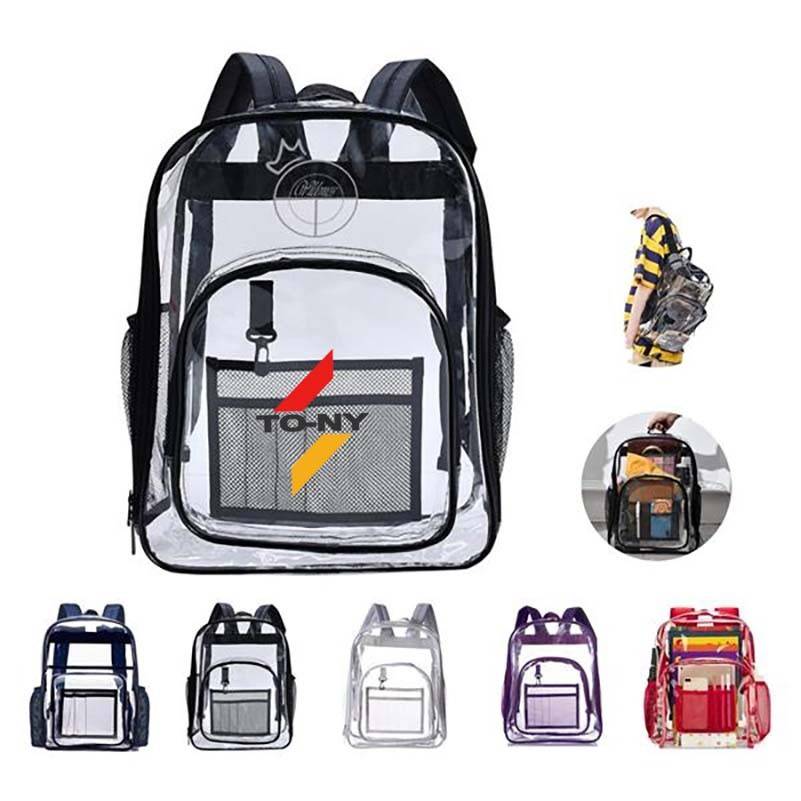 Heavy Duty PVC Transparent Clear Backpack for Stadium And School