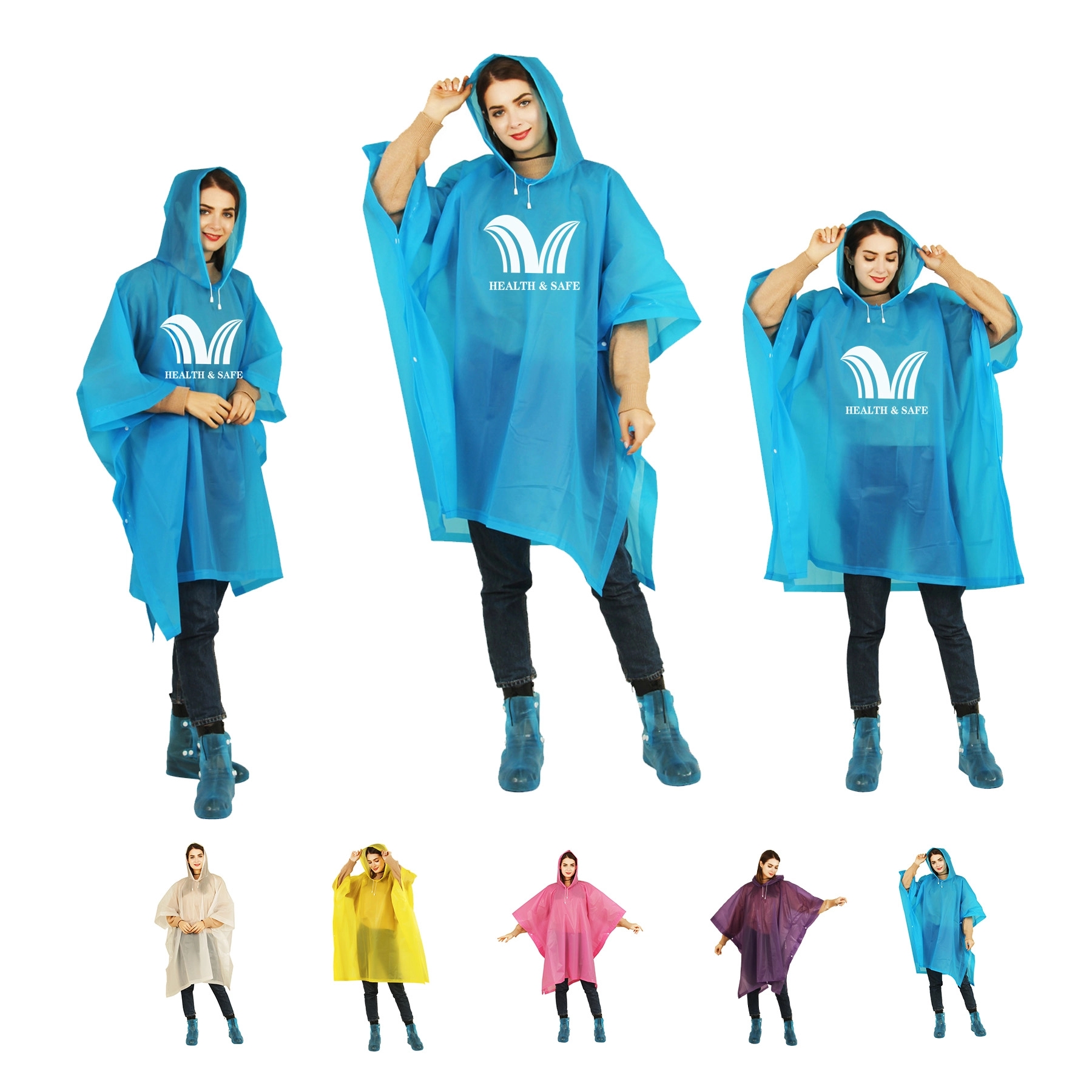 Portable EVA Raincoats for Adults Waterproof Poncho