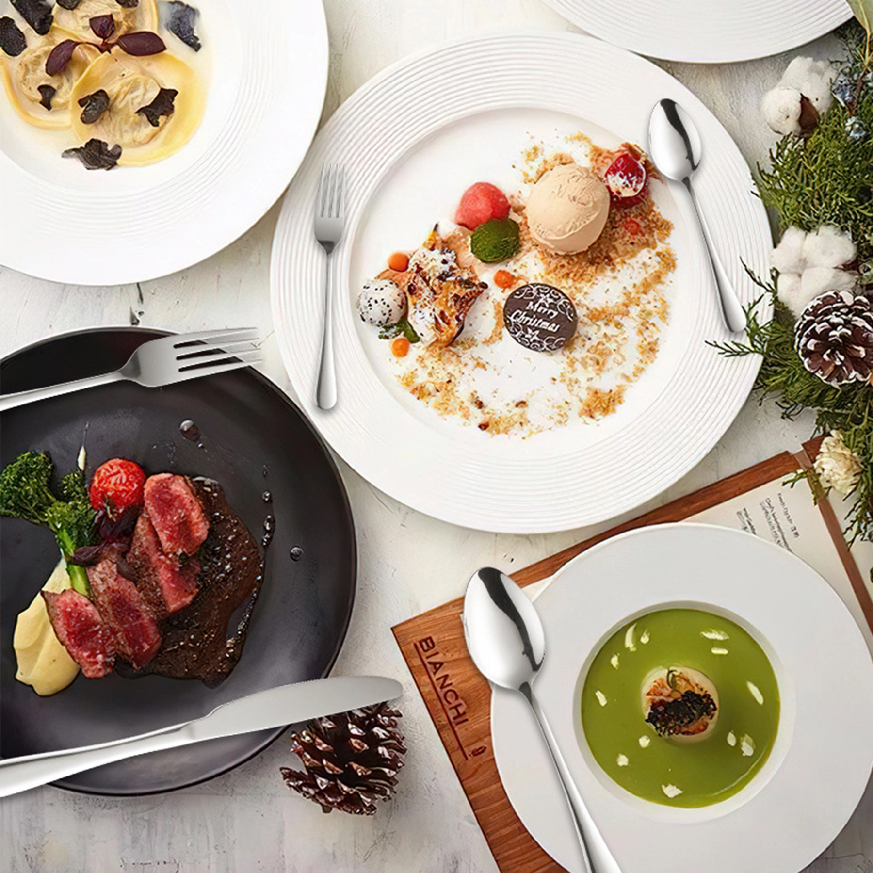 Stainless Steel Flatware Cutlery Set Knife Fork Spoon - Image 3