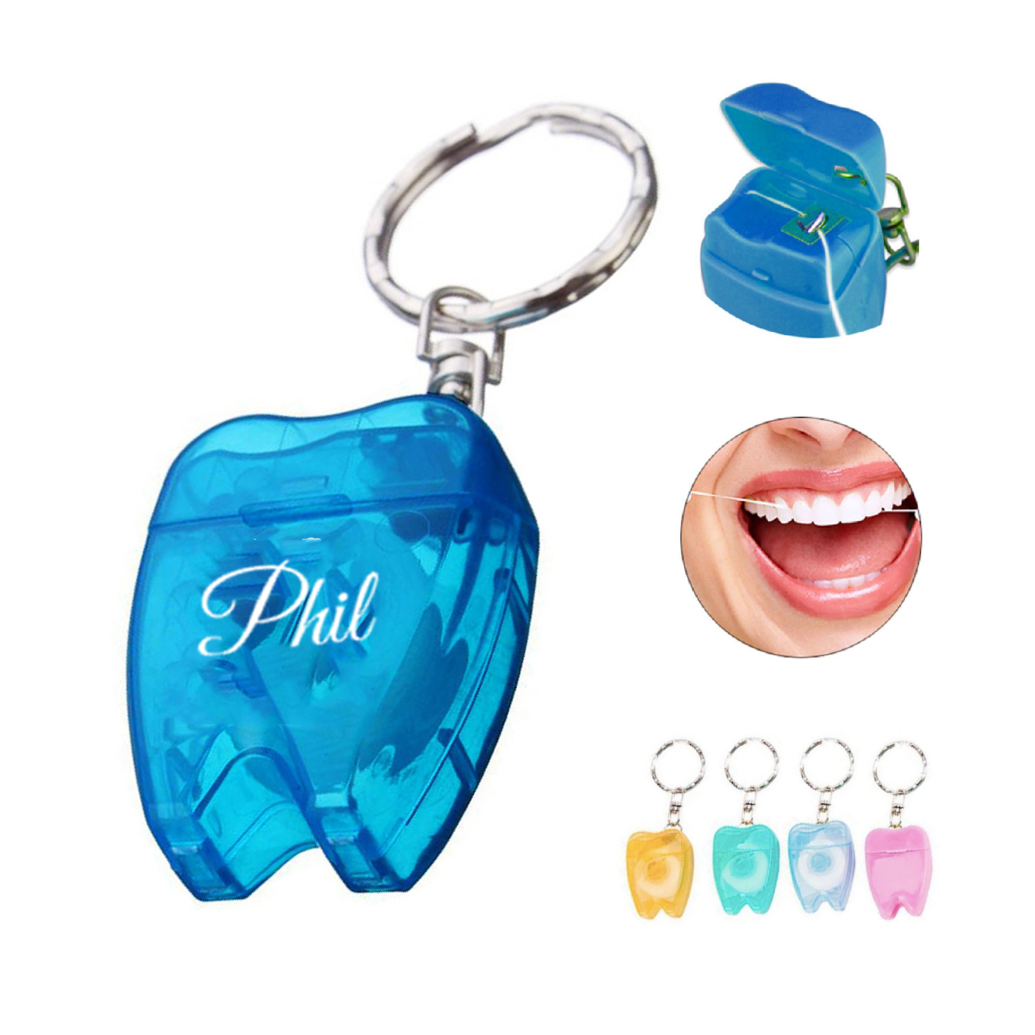 Dental Floss with Keychain