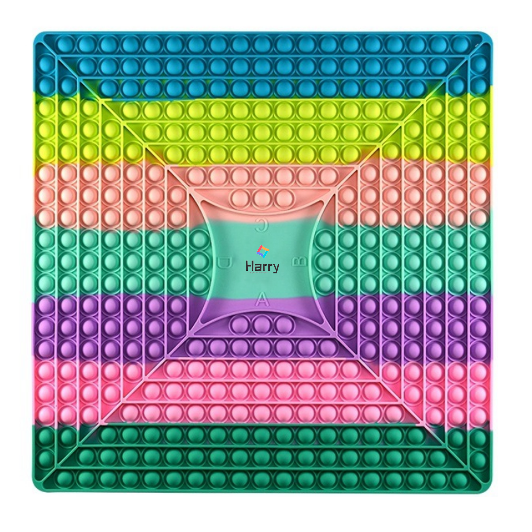 Square Silicone Push Pop Bubble Chess Board with Dice