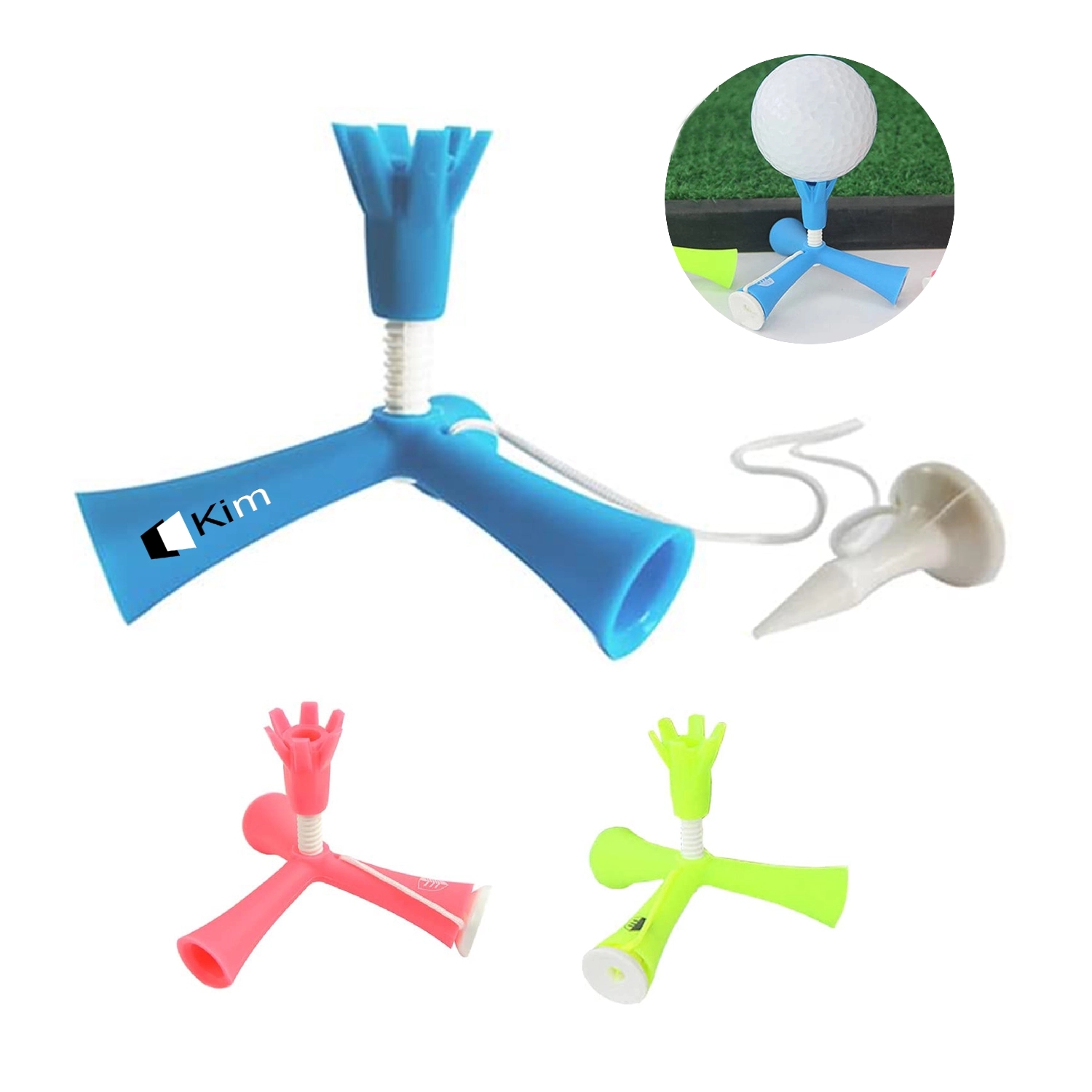 Flexible Tripod Colorful Rubber Golf Tee