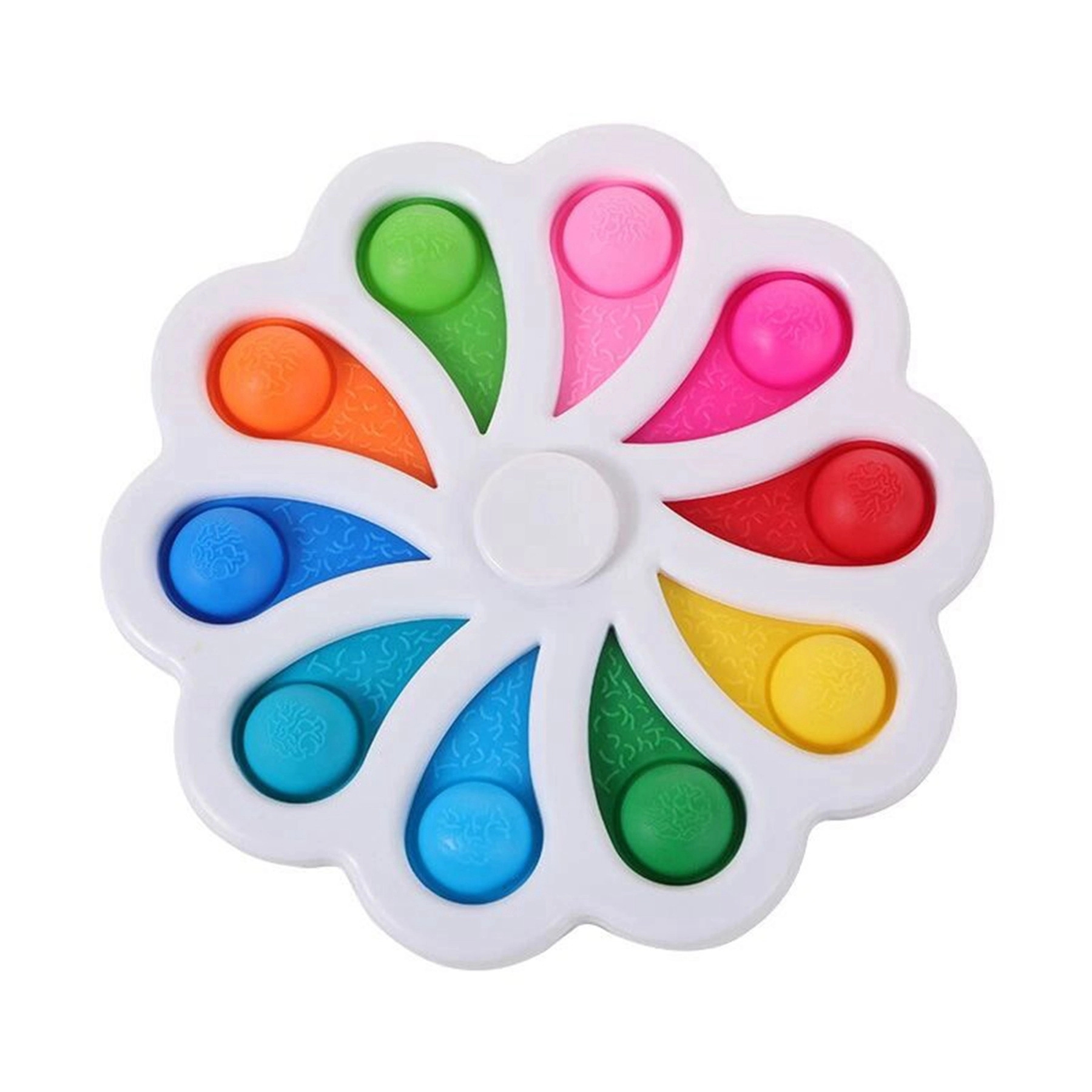 Colorful Fidget Spinner Push Pop Bubble Toy
