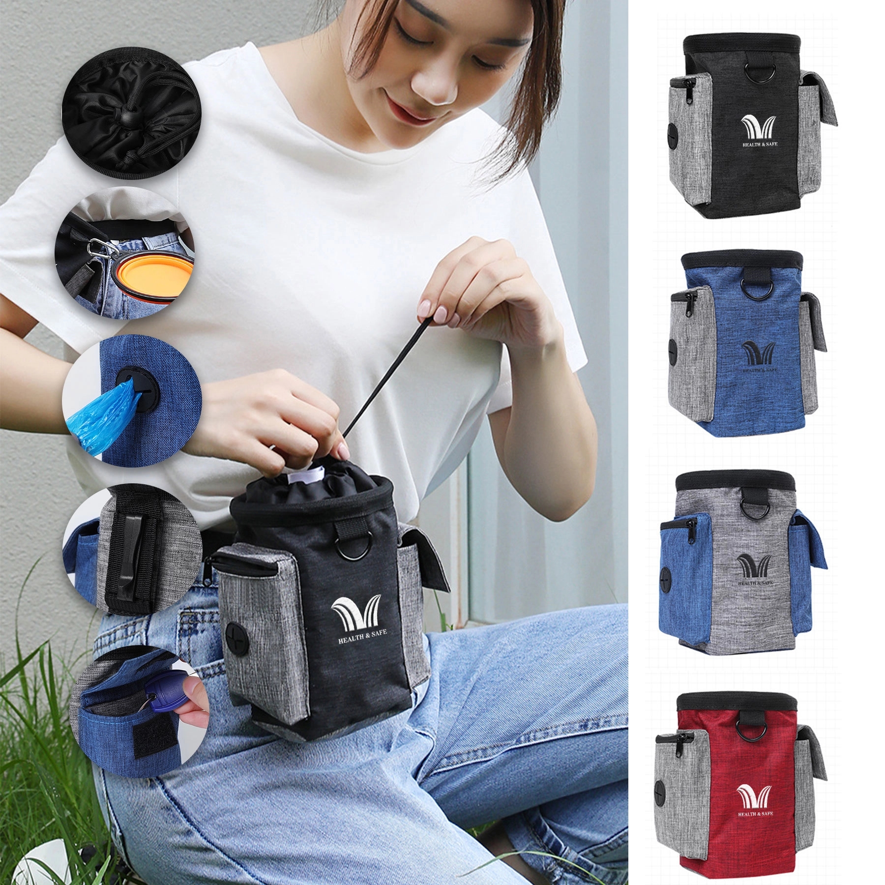 Dog Treat Training Pouch Pet Toys Kibble Bag Dispenser