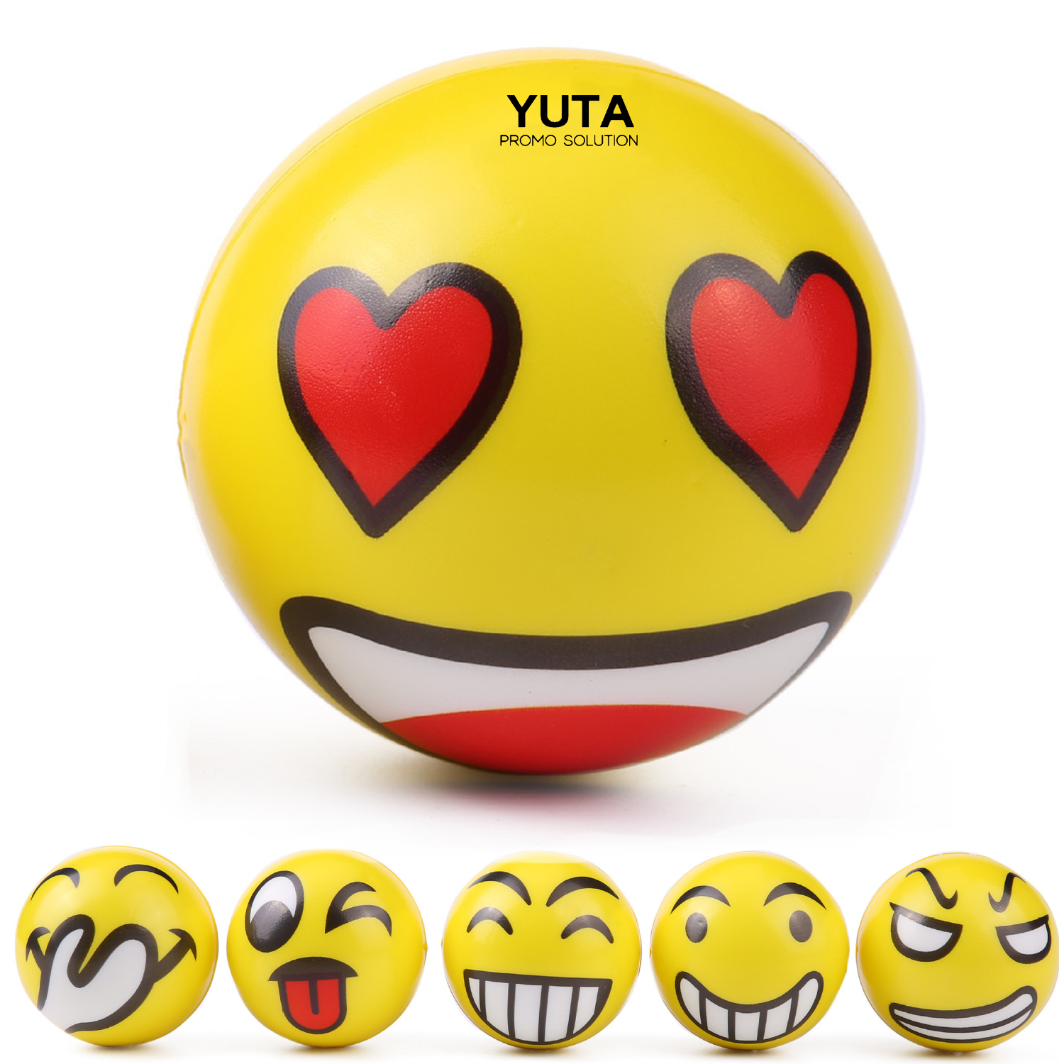 Children's PU Soft Emoji Stress Relief Squeeze Ball