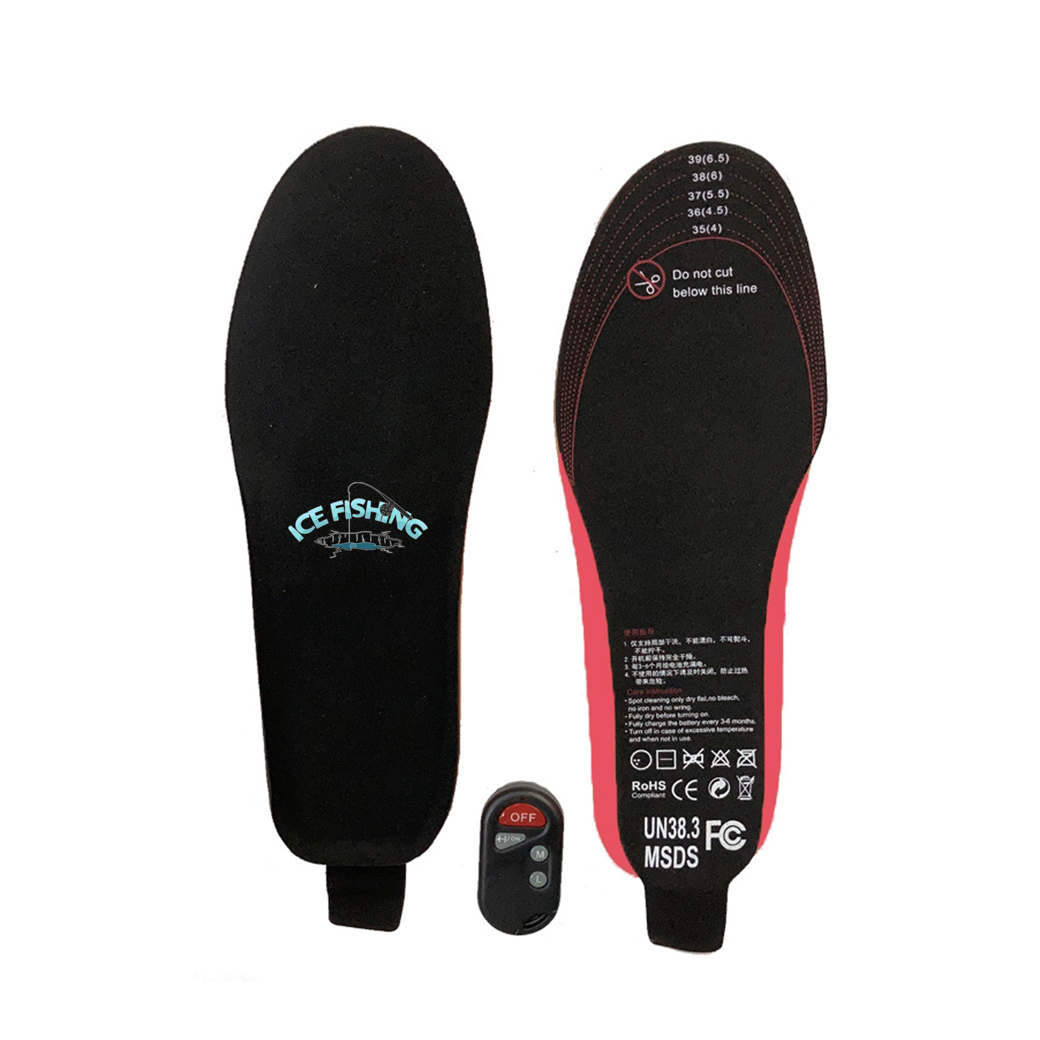 Rechargeable Thermal Insoles w/ Remote Controller
