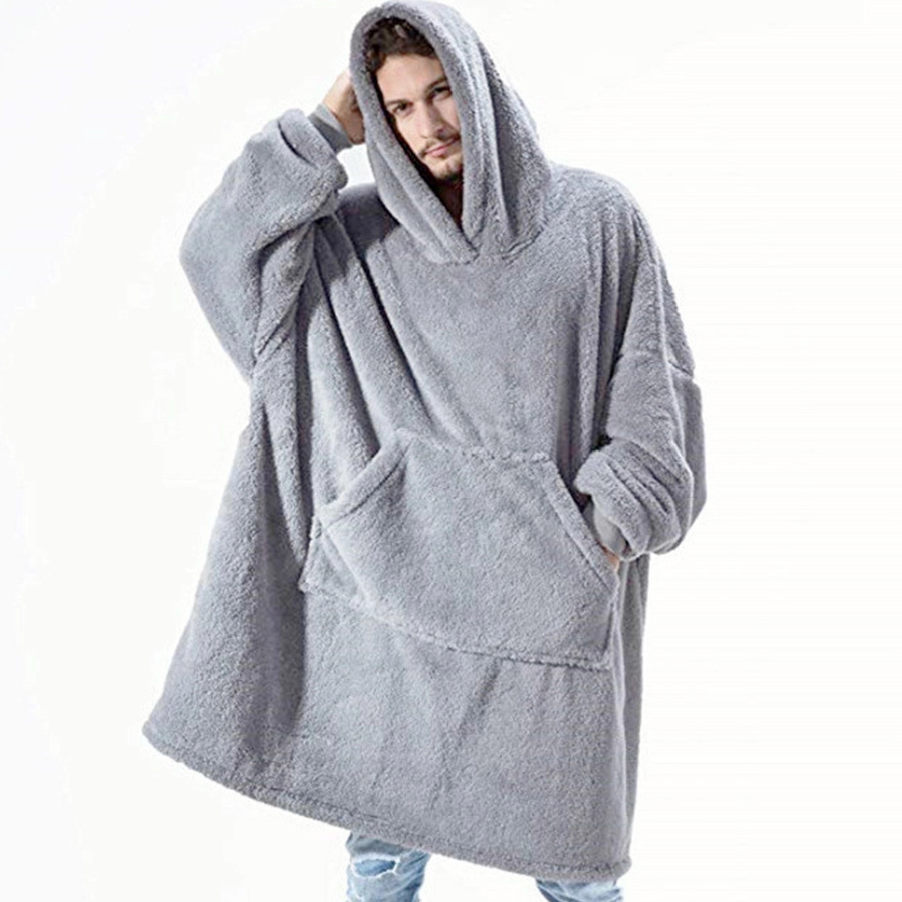 Fleece Hoodie Wearable Blanket - Image 3