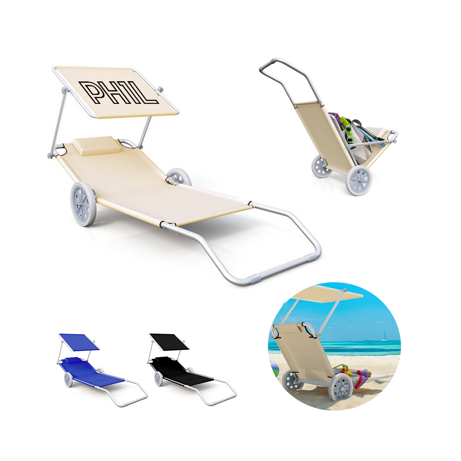 Outdoor Beach Folding Lounge Chair