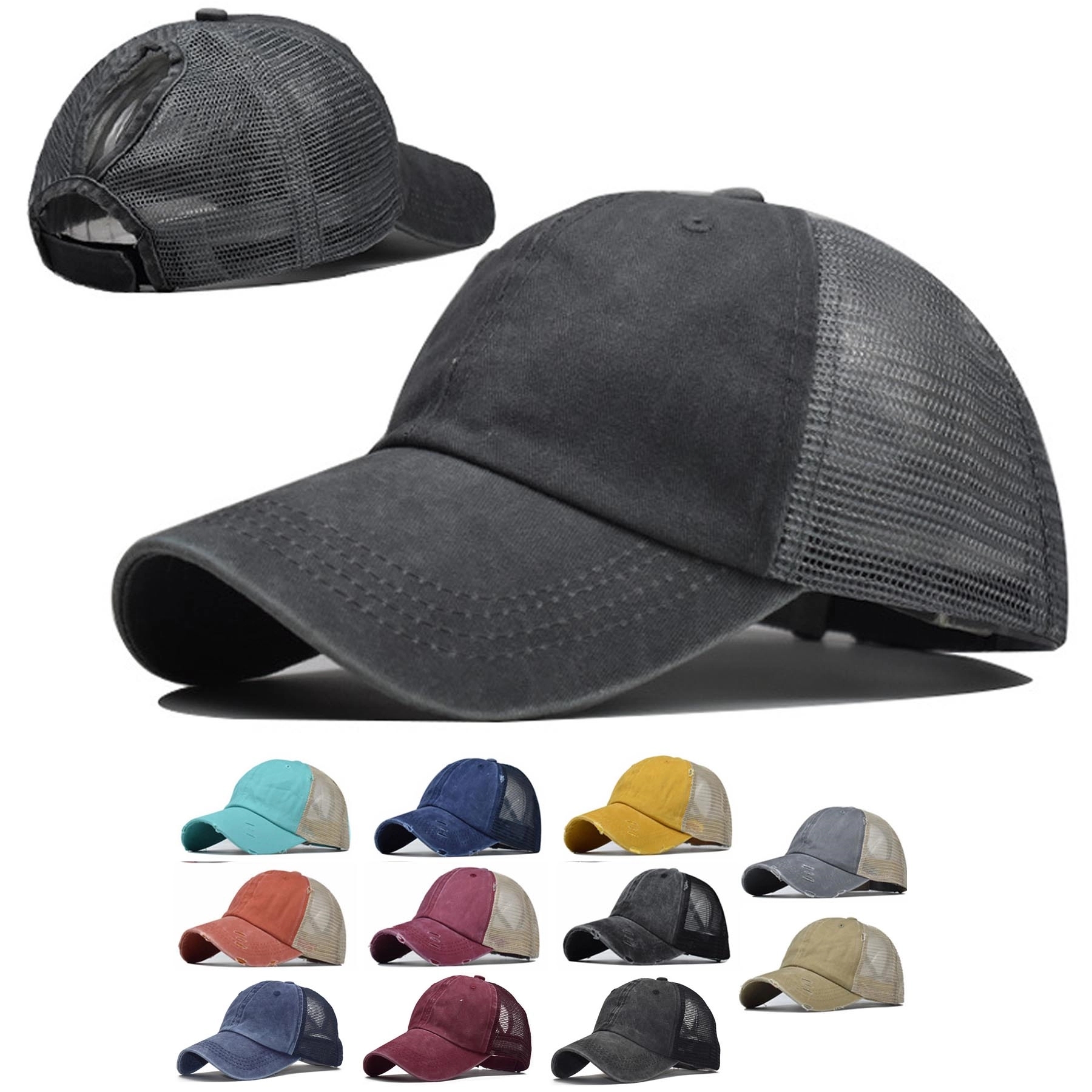 Washed Mesh Baseball Cap