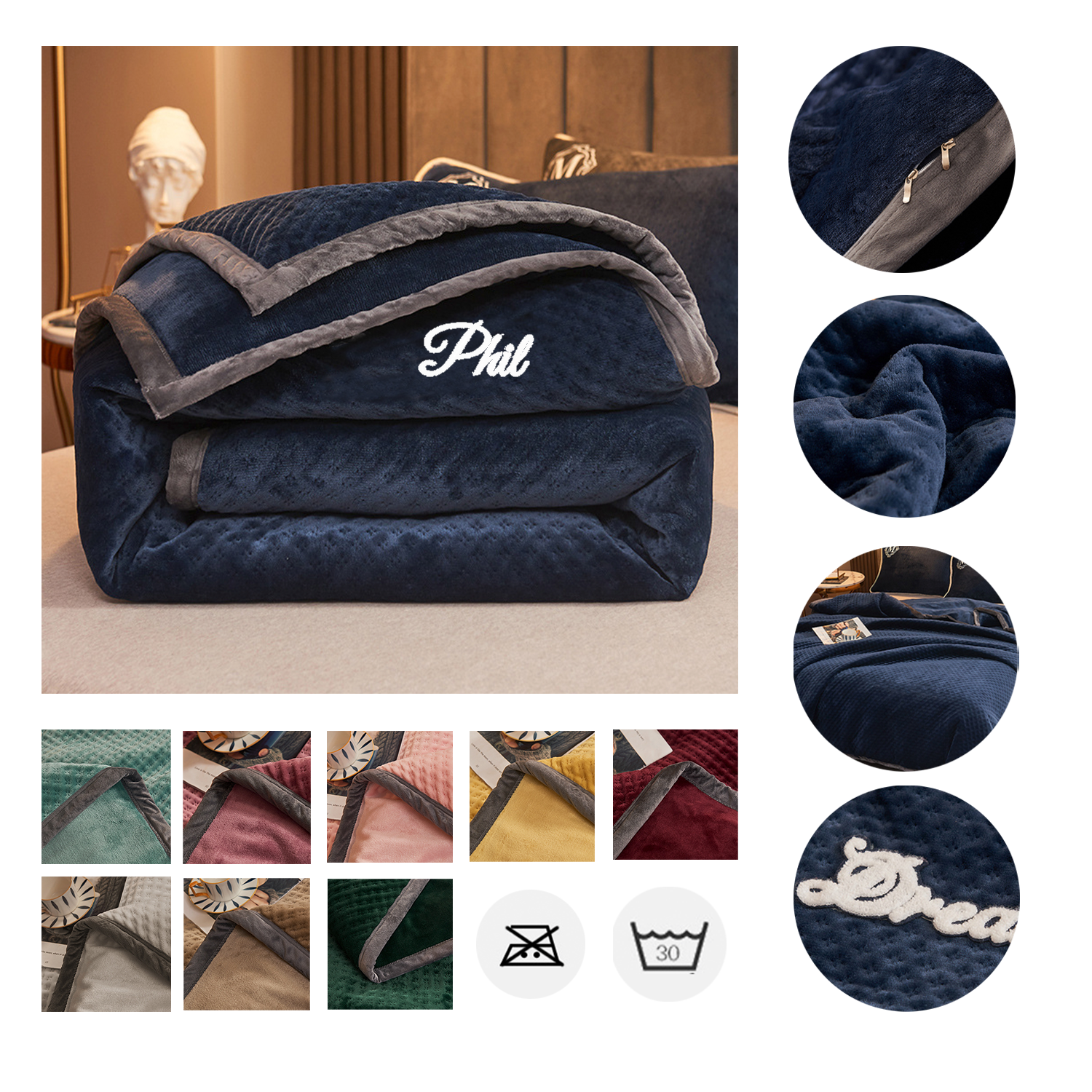 Waffle Tetured Soft Blanket