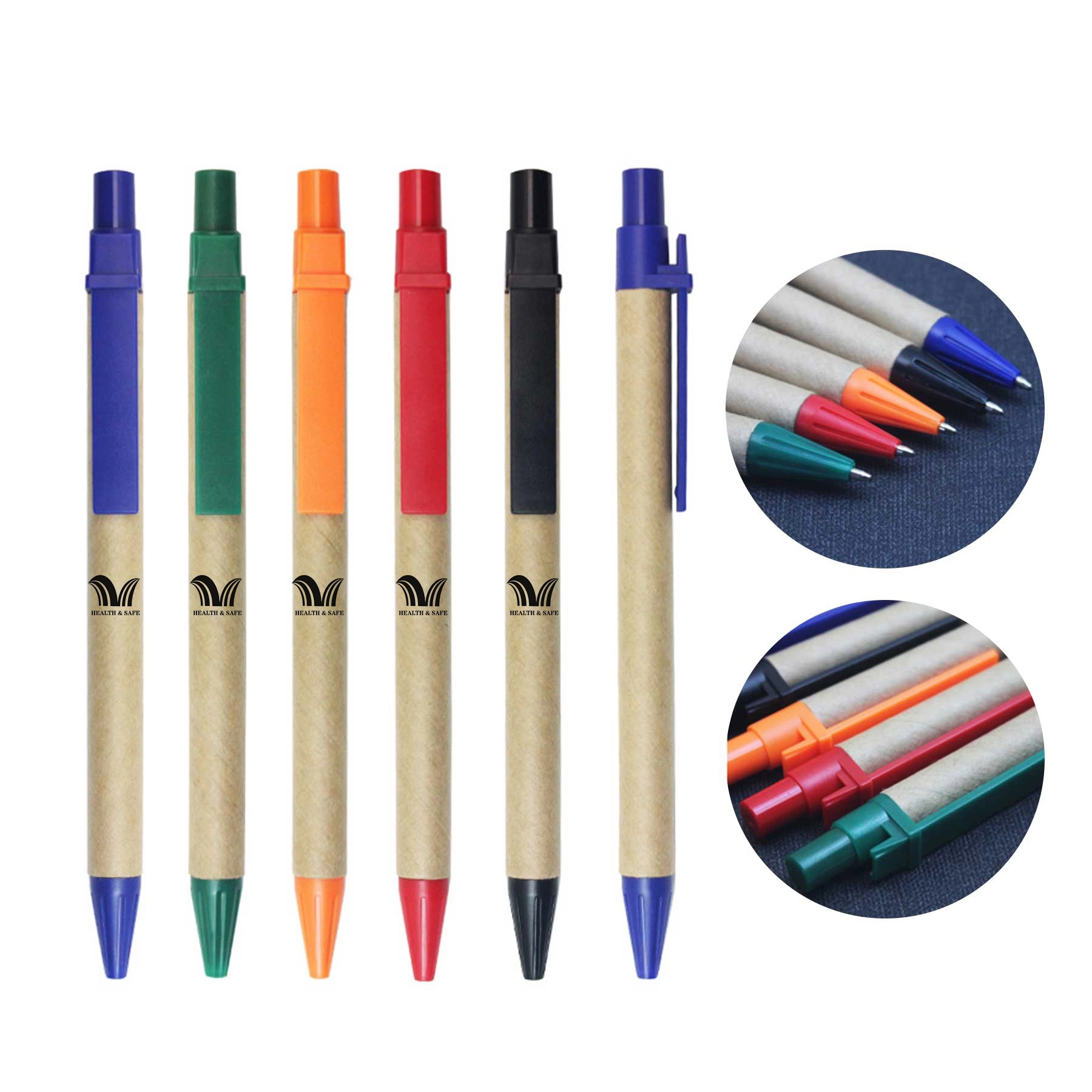 Eco Friendly Medium Point Black Ink Pens Bulk Click Personal