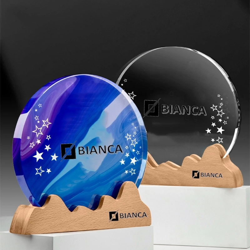 Creative color crystal trophy