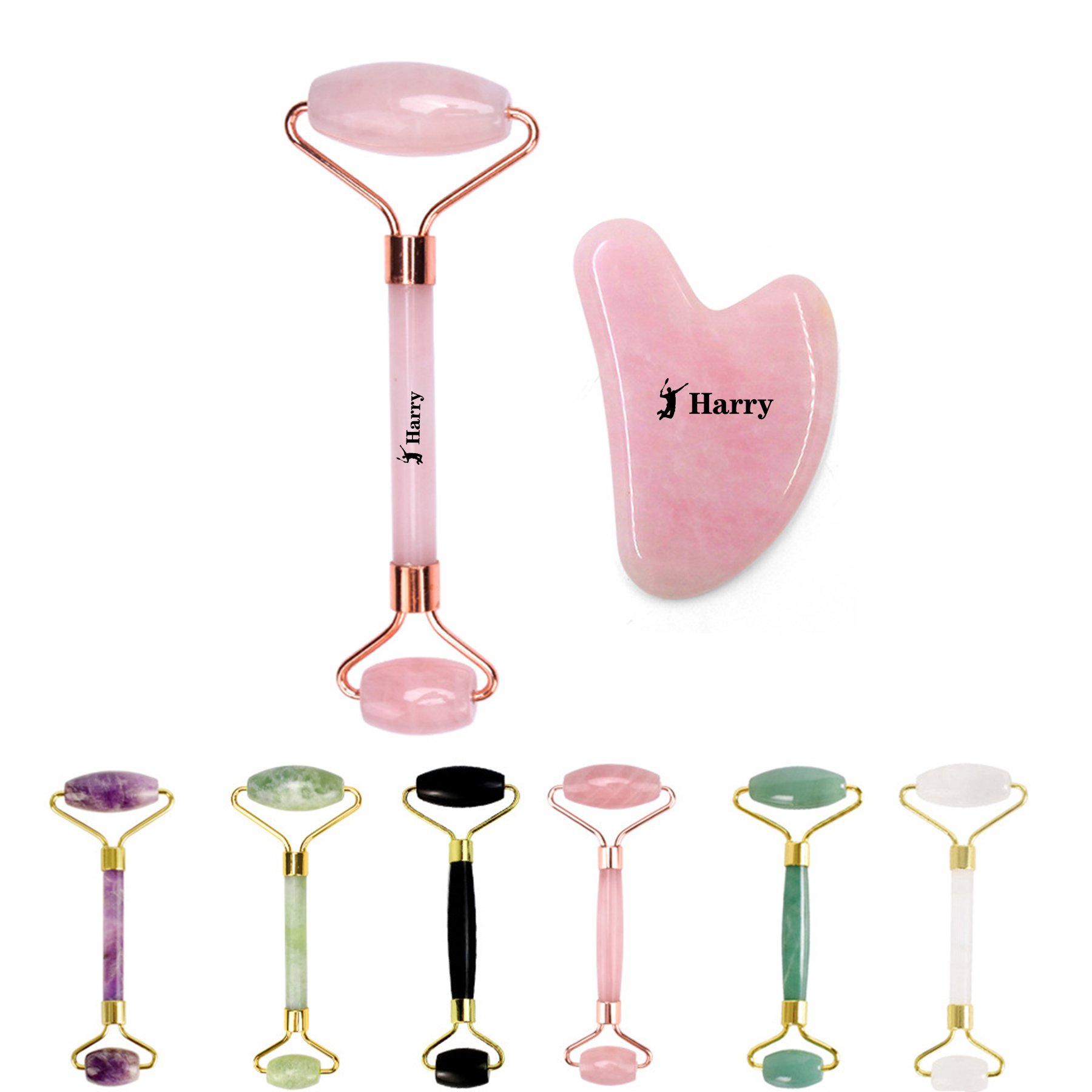 Jade Roller and Gua Sha Facial Tool Set