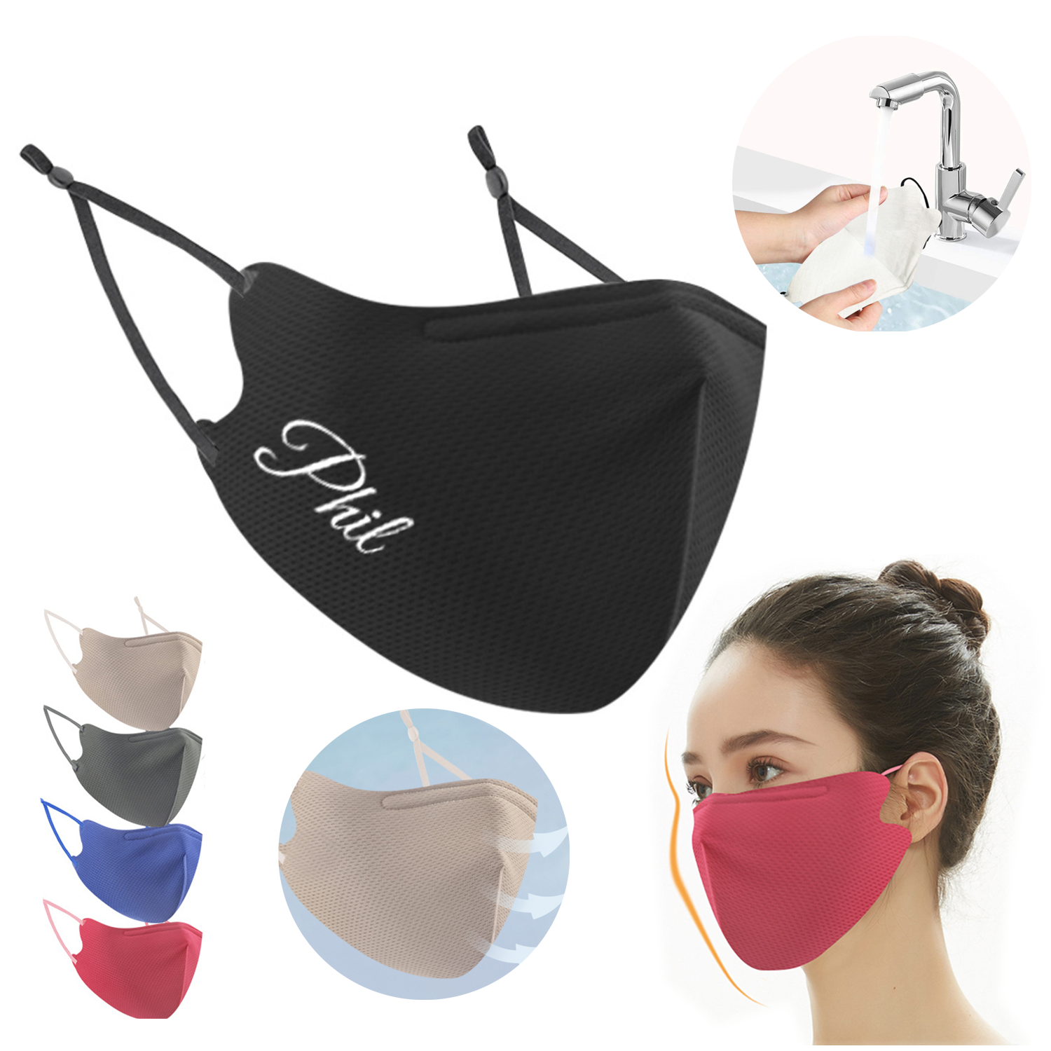 3D 4-Ply Reusable  Face Mask